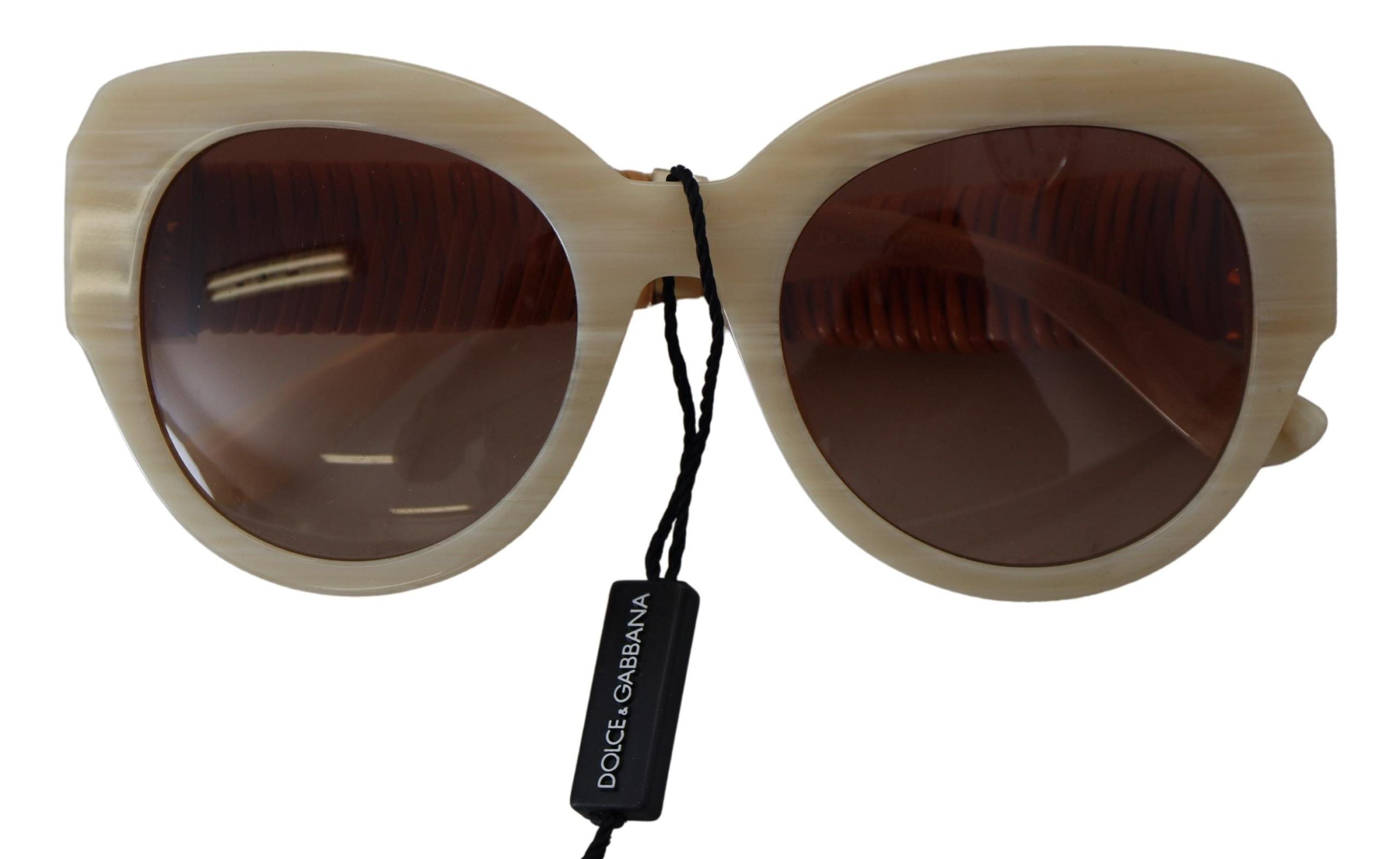 Dolce &amp; Gabbana Beige Acetate Full Rim Brown Lenses DG4294 Sunglasses