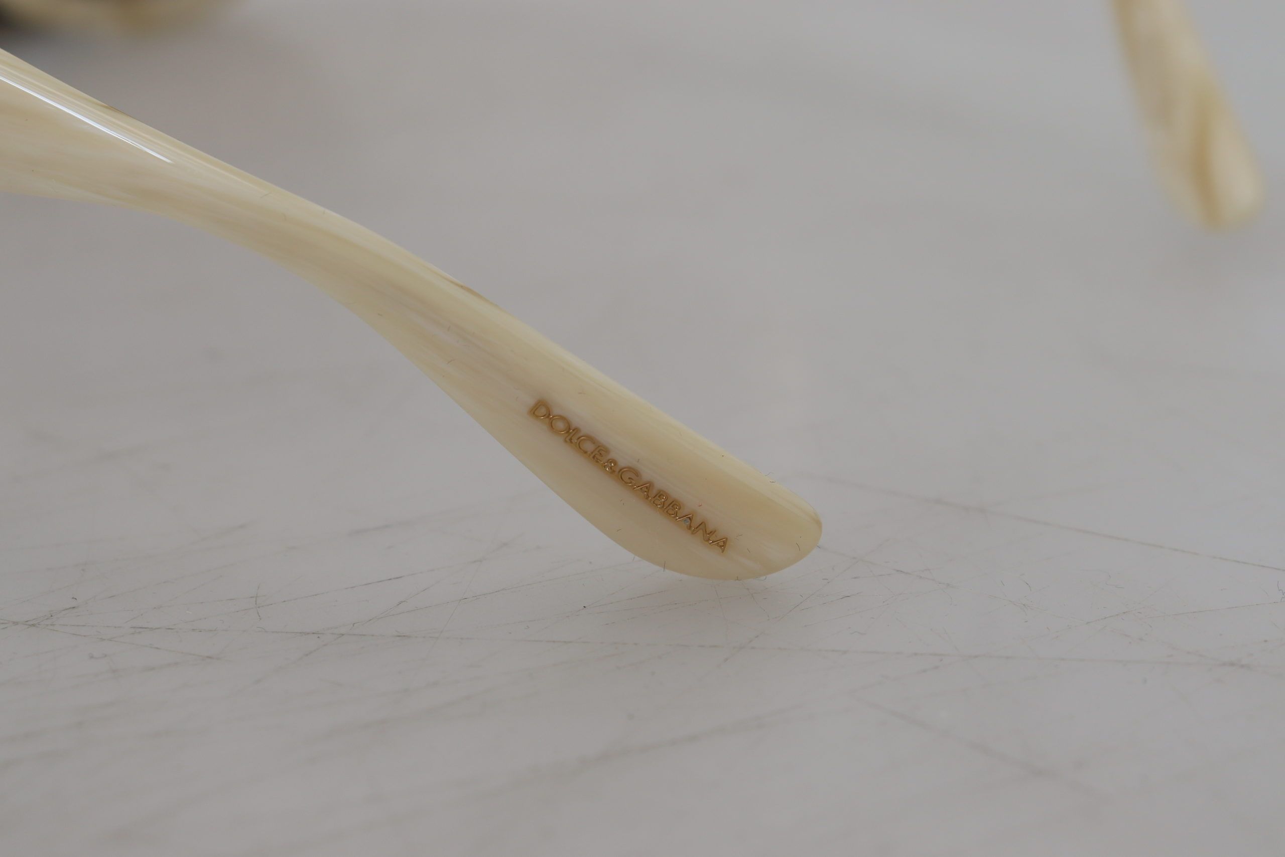 Dolce &amp; Gabbana Beige Acetate Full Rim Brown Lenses DG4294 Sunglasses