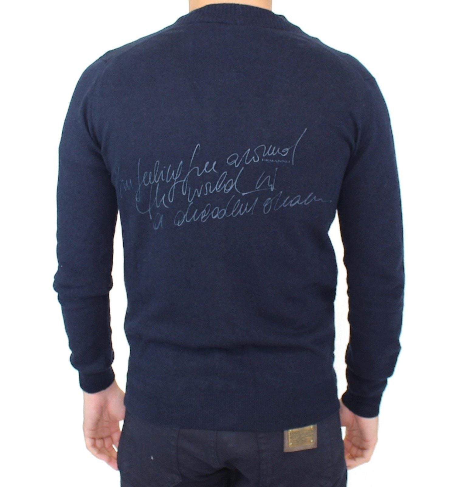 Ermanno Scervino Blue Wool Cashmere Cardigan Sweater
