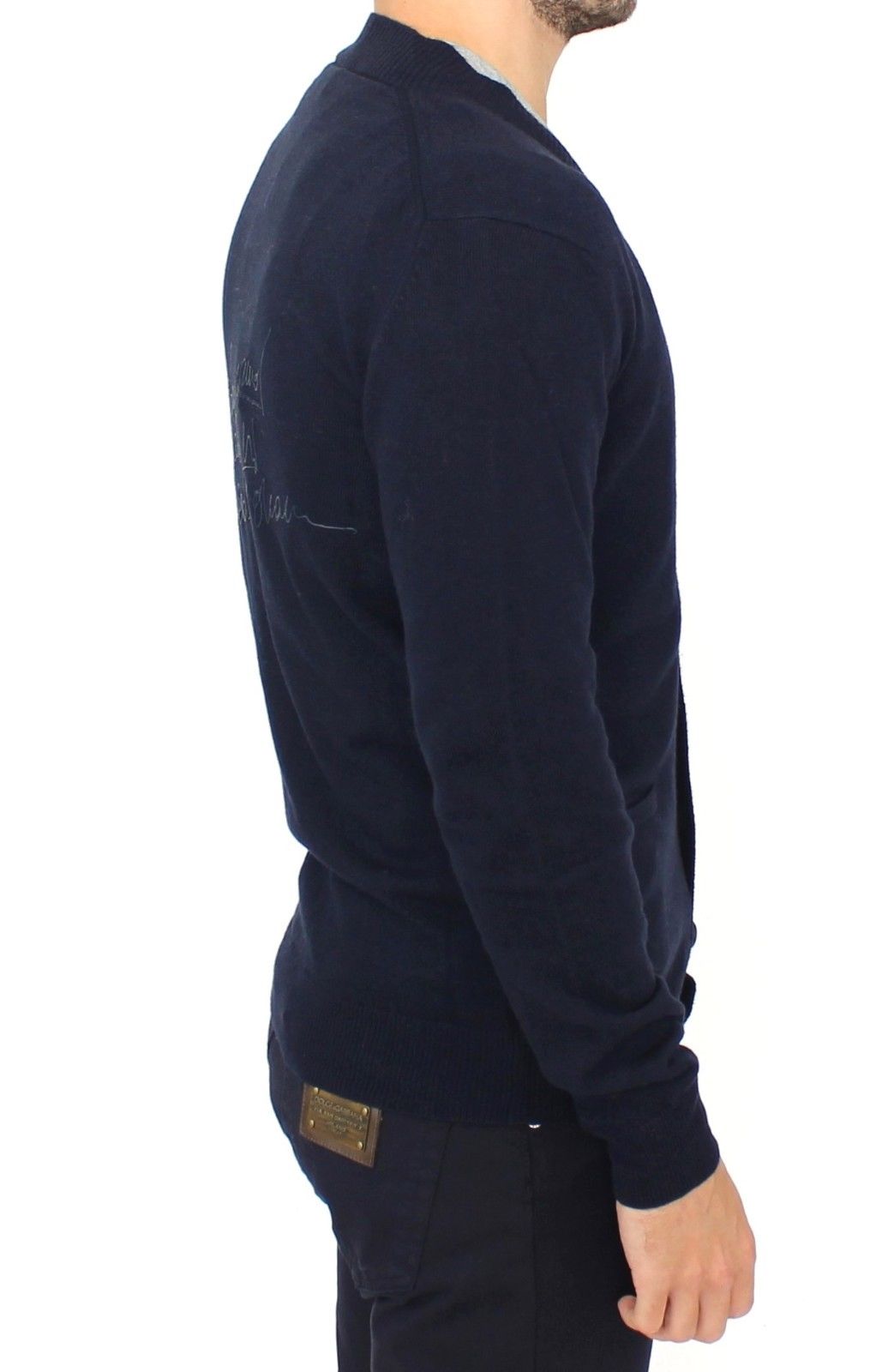 Ermanno Scervino Blue Wool Cashmere Cardigan Sweater