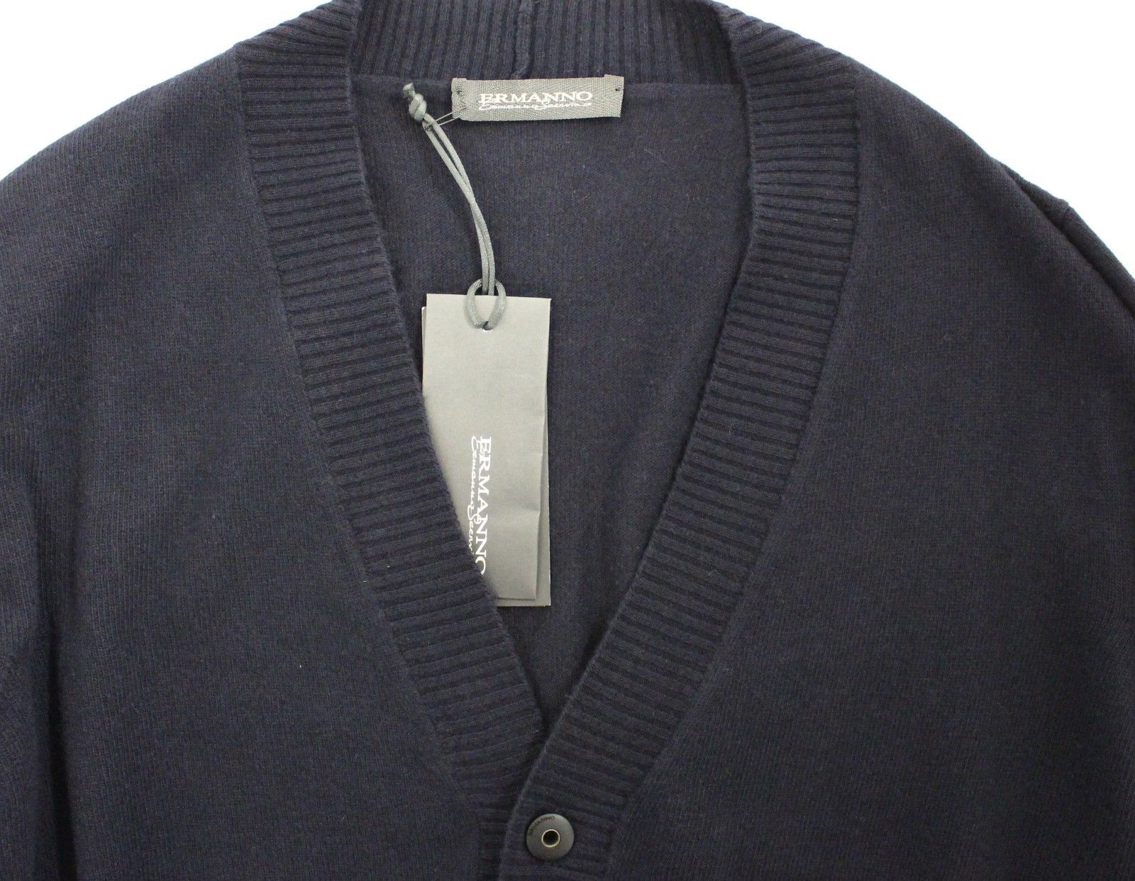 Ermanno Scervino Blue Wool Cashmere Cardigan Sweater