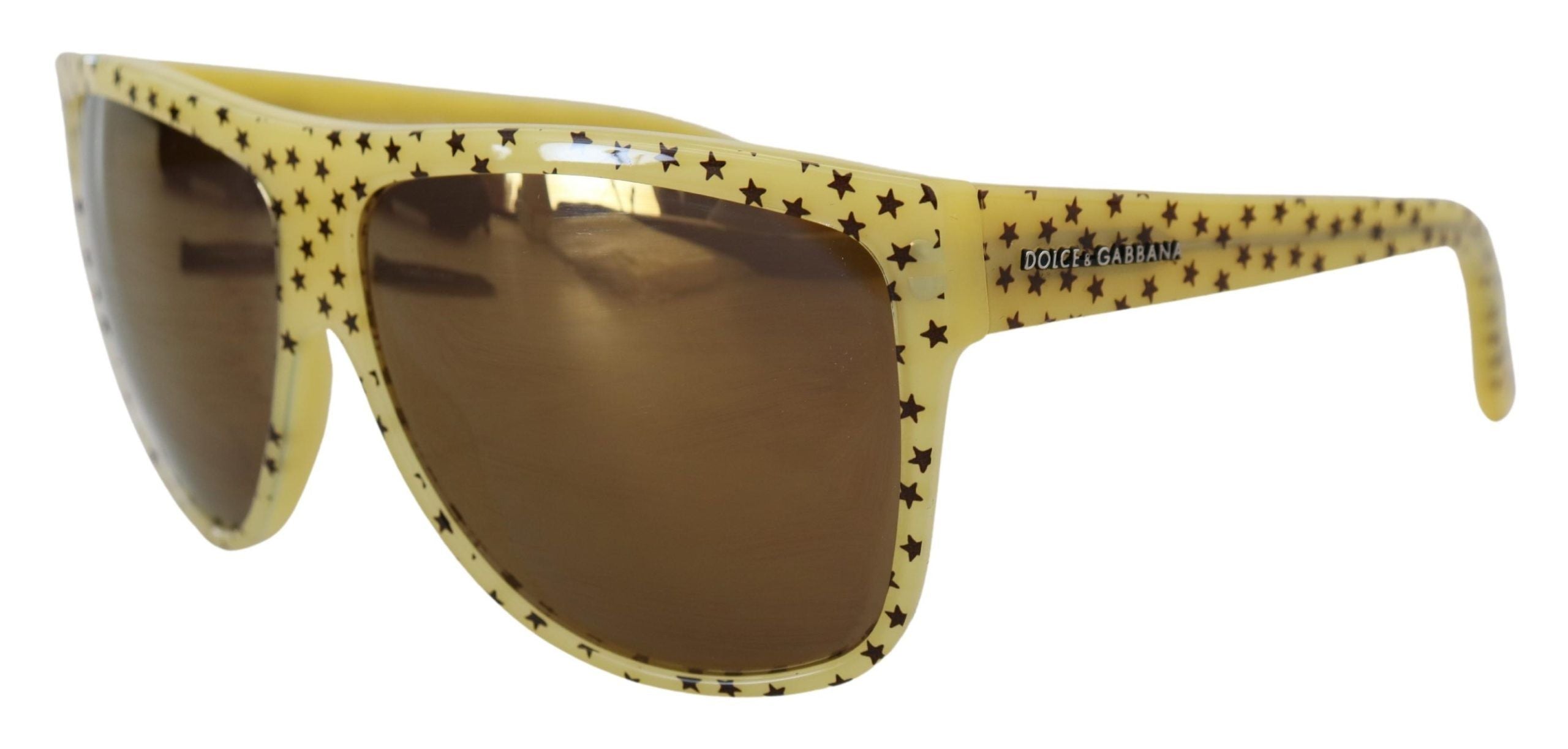 Dolce &amp; Gabbana Yellow Stars Acetate Square Shades DG4125 Sunglasses