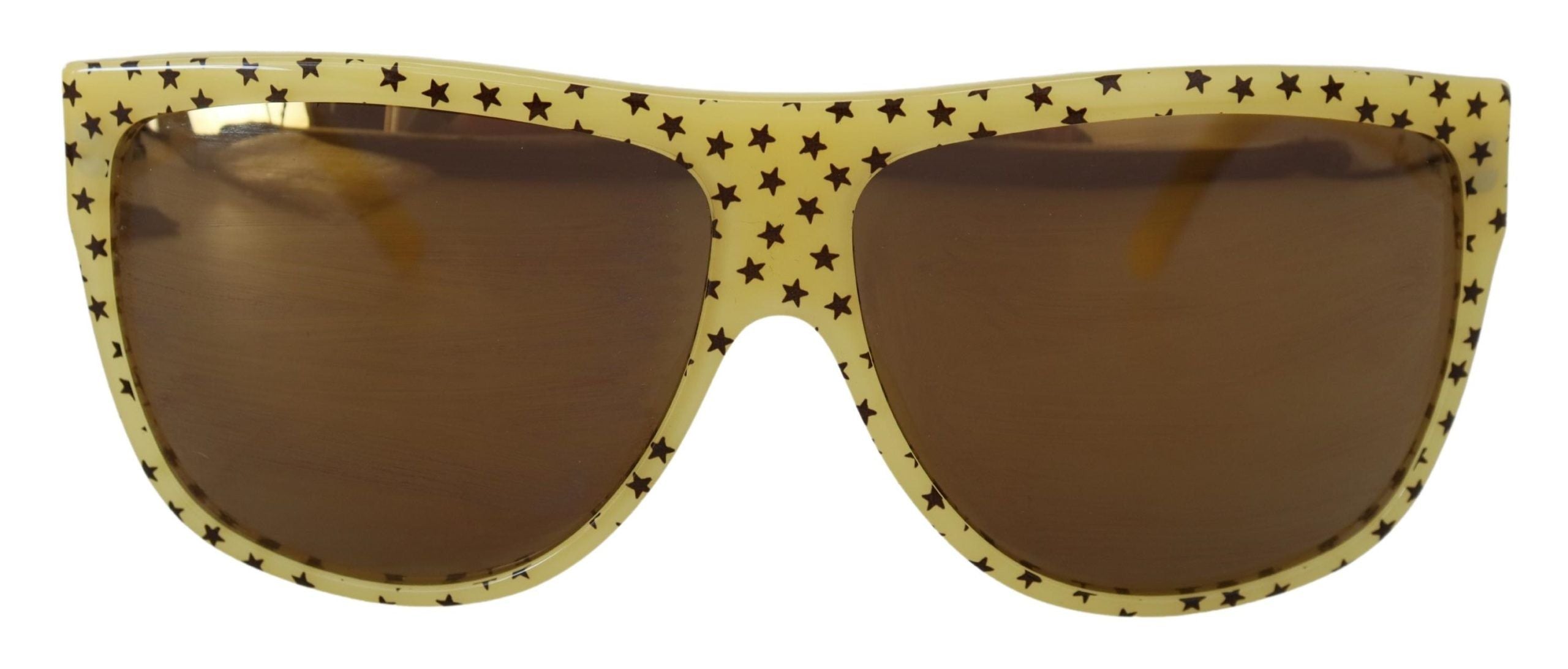 Dolce &amp; Gabbana Yellow Stars Acetate Square Shades DG4125 Sunglasses