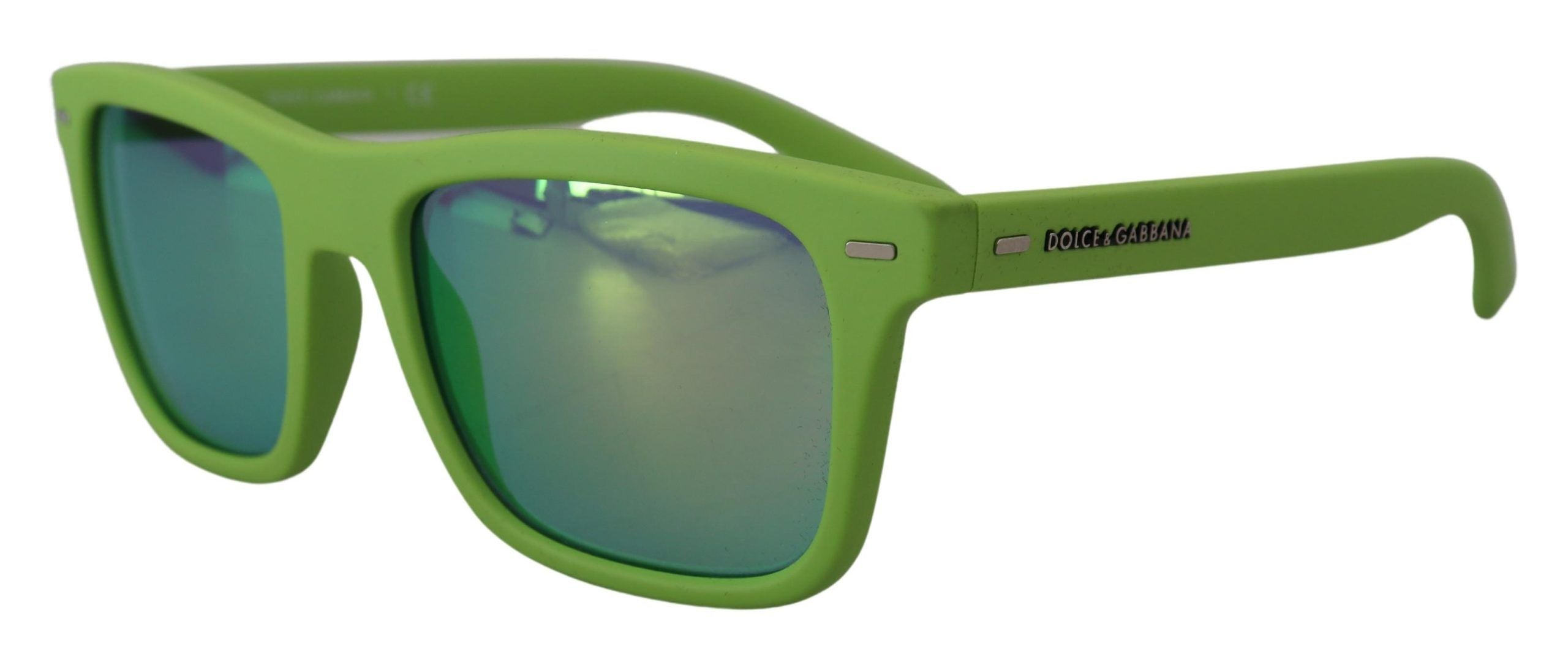 Dolce &amp; Gabbana Green Rubber Full-Rim Glasses DG6095 Acid Sunglasses