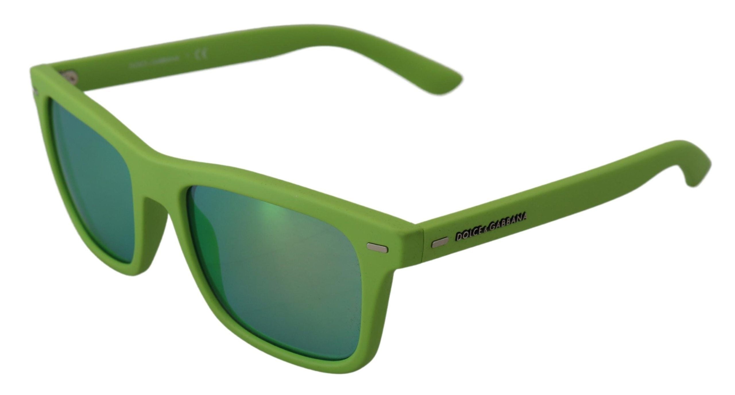 Dolce & Gabbana Grüne Gummi-Vollrandbrille DG6095 Acid-Sonnenbrille