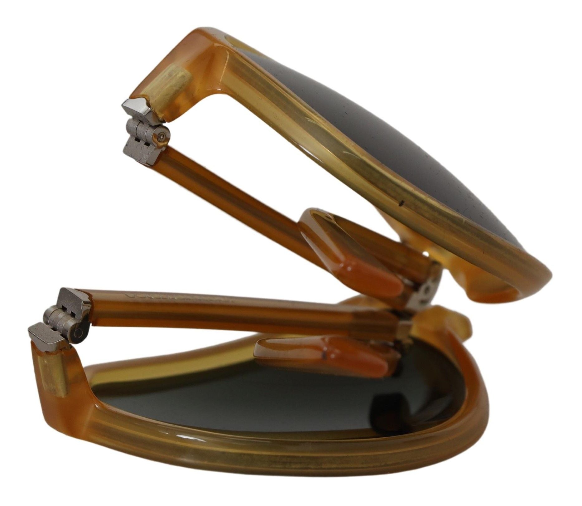 Dolce & Gabbana Gelbe Acetat-Sonnenbrille mit schwarzen Gläsern DG4196