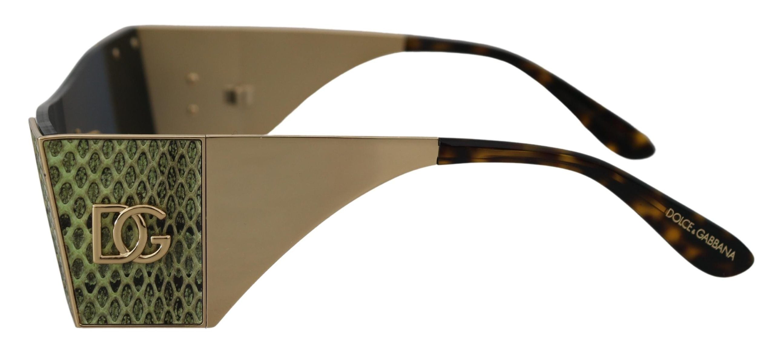 Dolce & Gabbana Gold Metall Rechteckige Sonnenbrille DG2263 Sonnenbrille