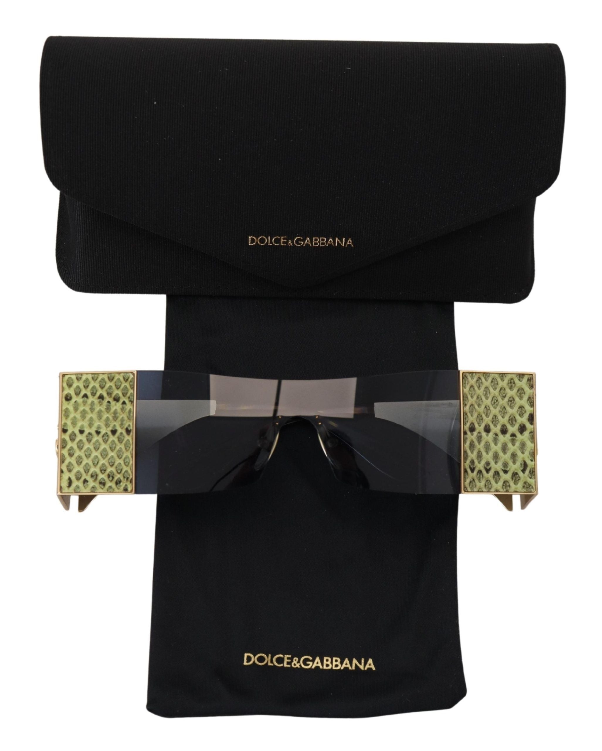 Dolce & Gabbana Gold Metall Rechteckige Sonnenbrille DG2263 Sonnenbrille
