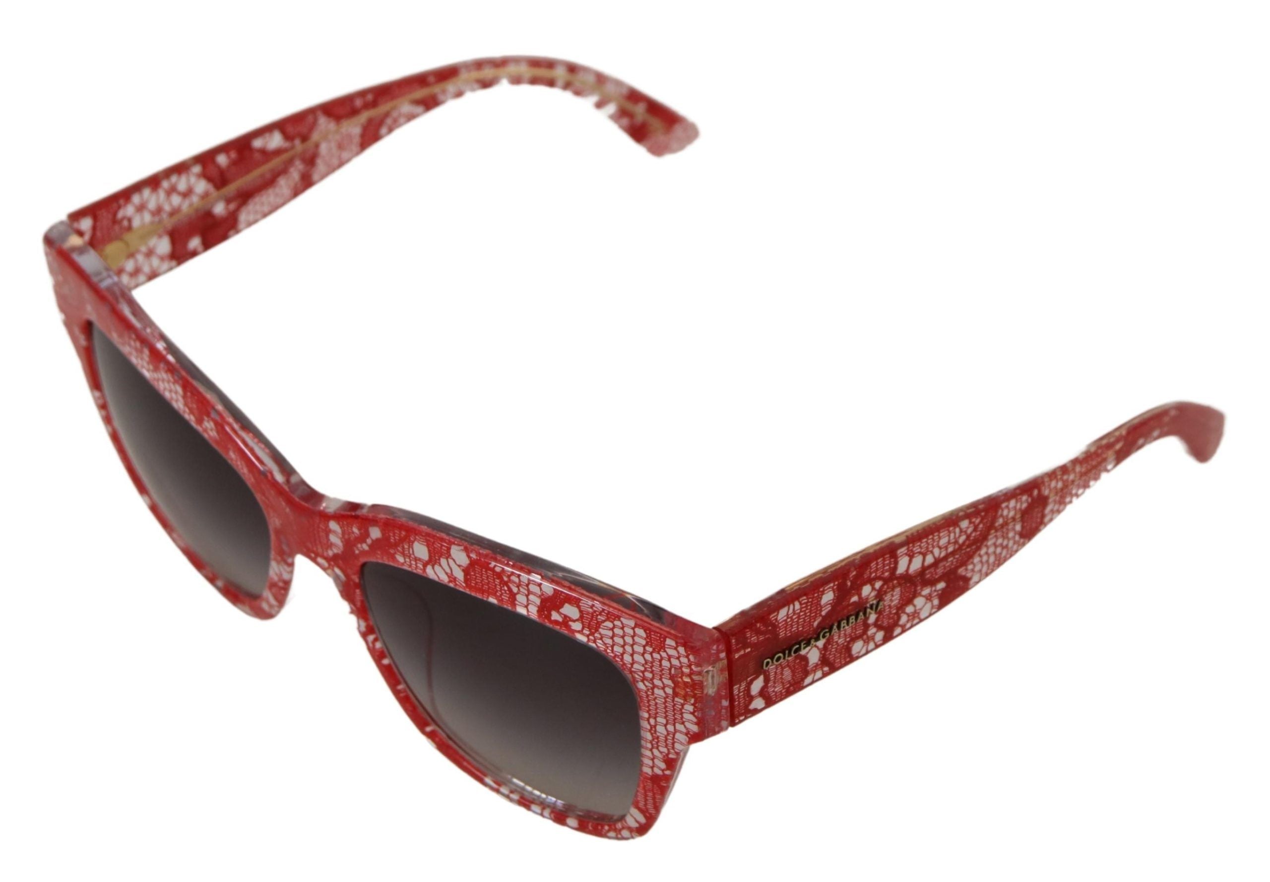 Dolce & Gabbana Rote Spitze Acetat Rechteck Shades DG4231F Sonnenbrille