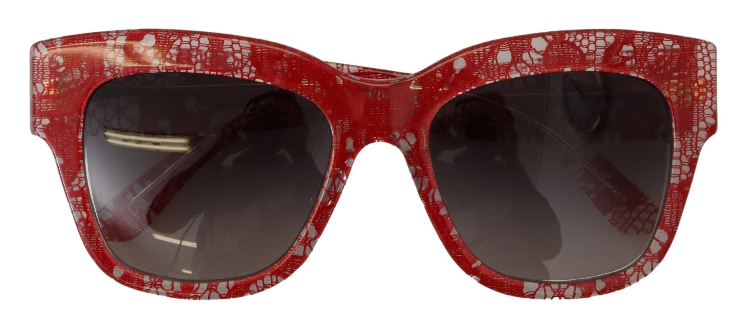 Dolce & Gabbana Rote Spitze Acetat Rechteck Shades DG4231F Sonnenbrille