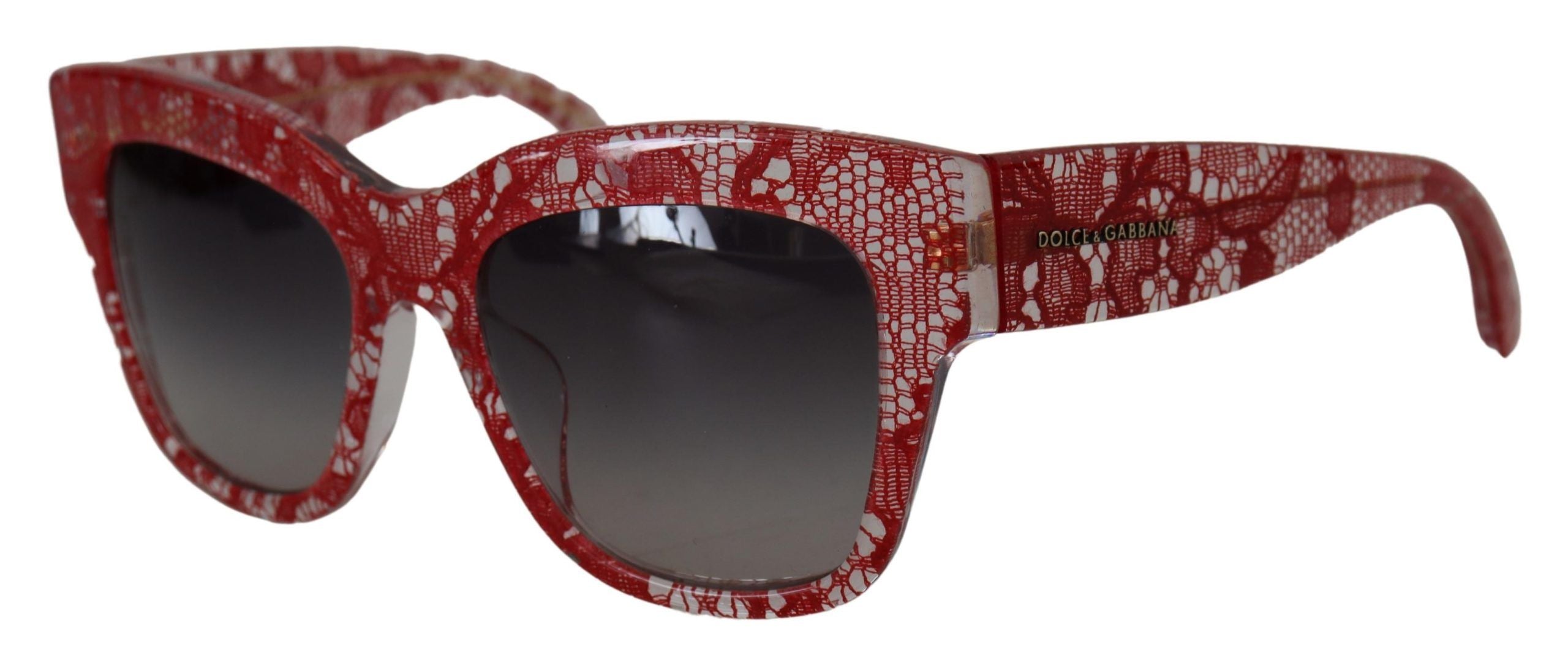 Dolce & Gabbana Rote Spitze Acetat Rechteck Shades DG4231F Sonnenbrille