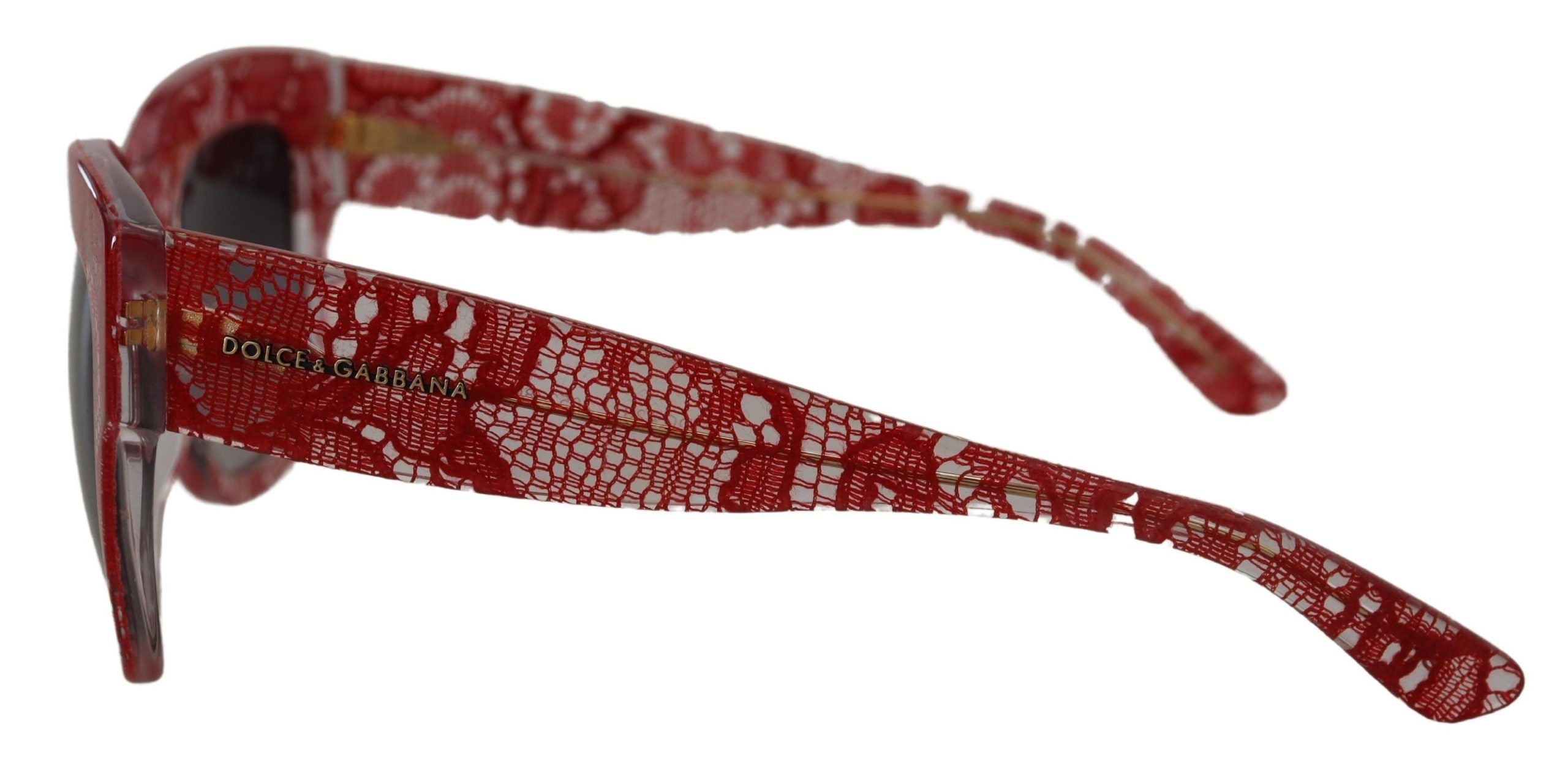 Dolce & Gabbana Rote Spitze Acetat-Rechteckbrille DG4231Sonnenbrille