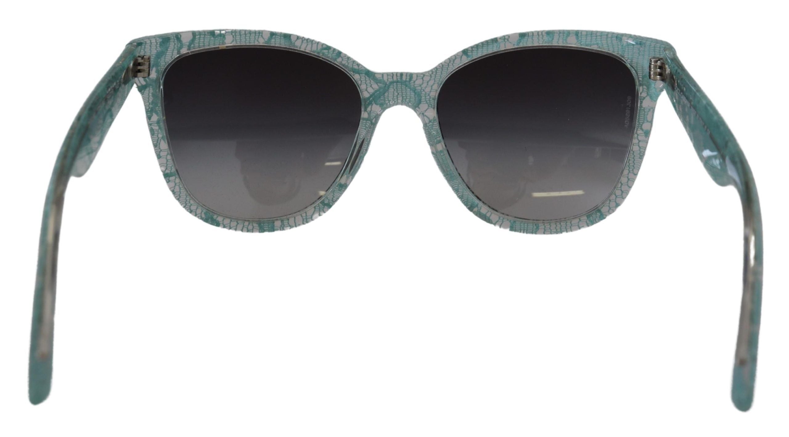 Dolce & Gabbana Blaue Spitze Acetat Kristall Runde DG4190 Sonnenbrille