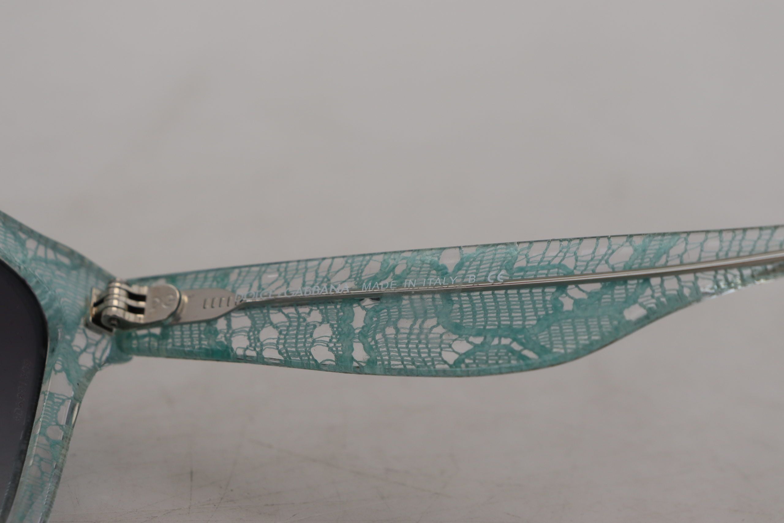 Dolce & Gabbana Blaue Spitze Acetat Kristall Runde DG4190 Sonnenbrille