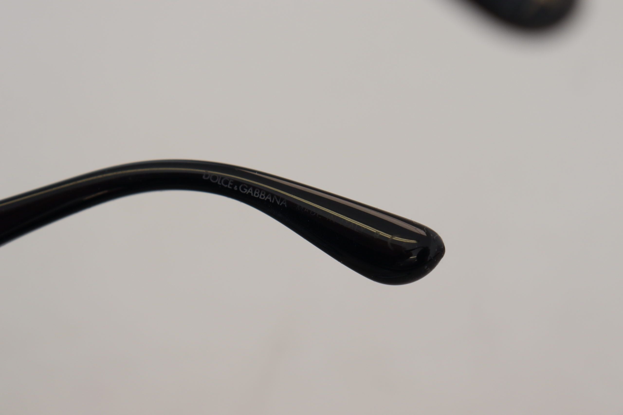 Dolce & Gabbana Schwarz Gold Pailletten Schmetterling Polarisierte Sonnenbrille DG4326