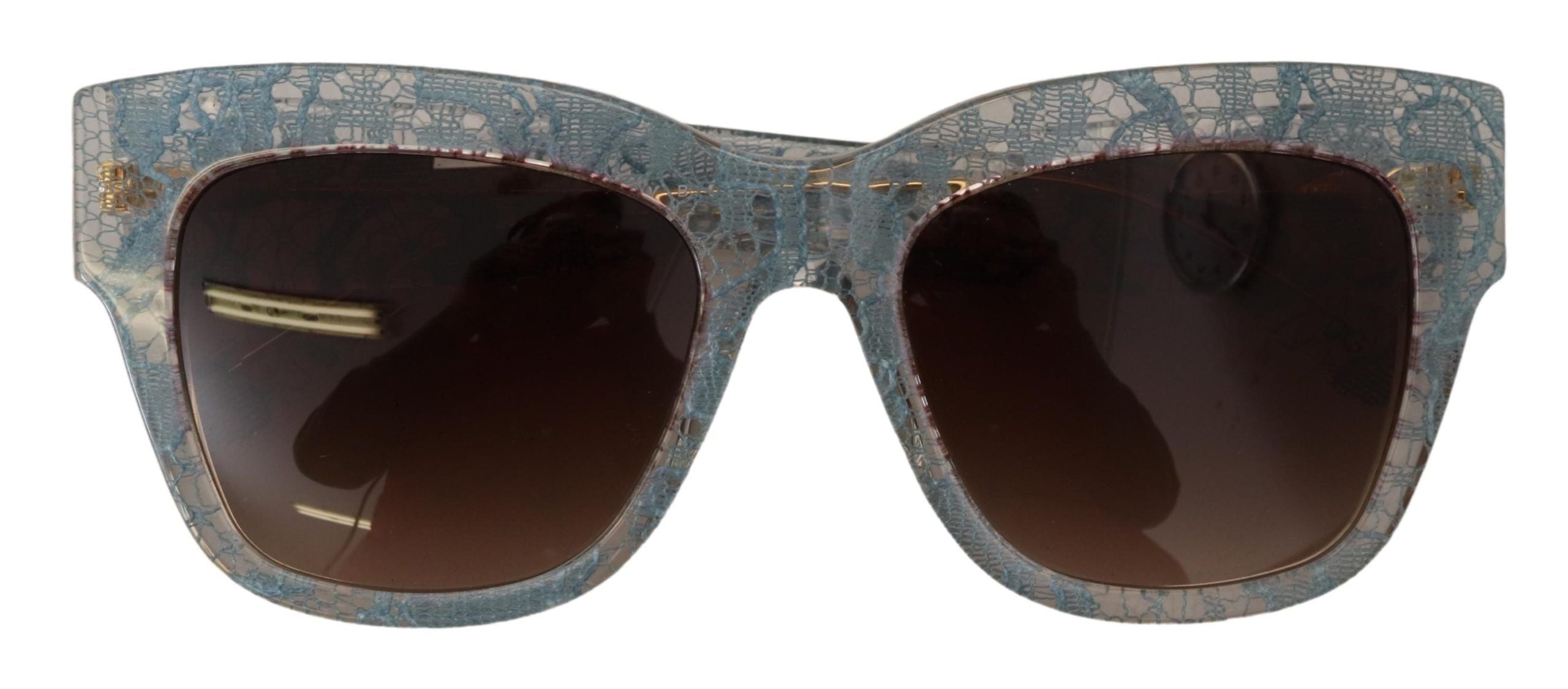Dolce & Gabbana Blaue Spitze Acetat Kristall Schmetterling DG4231 Sonnenbrille