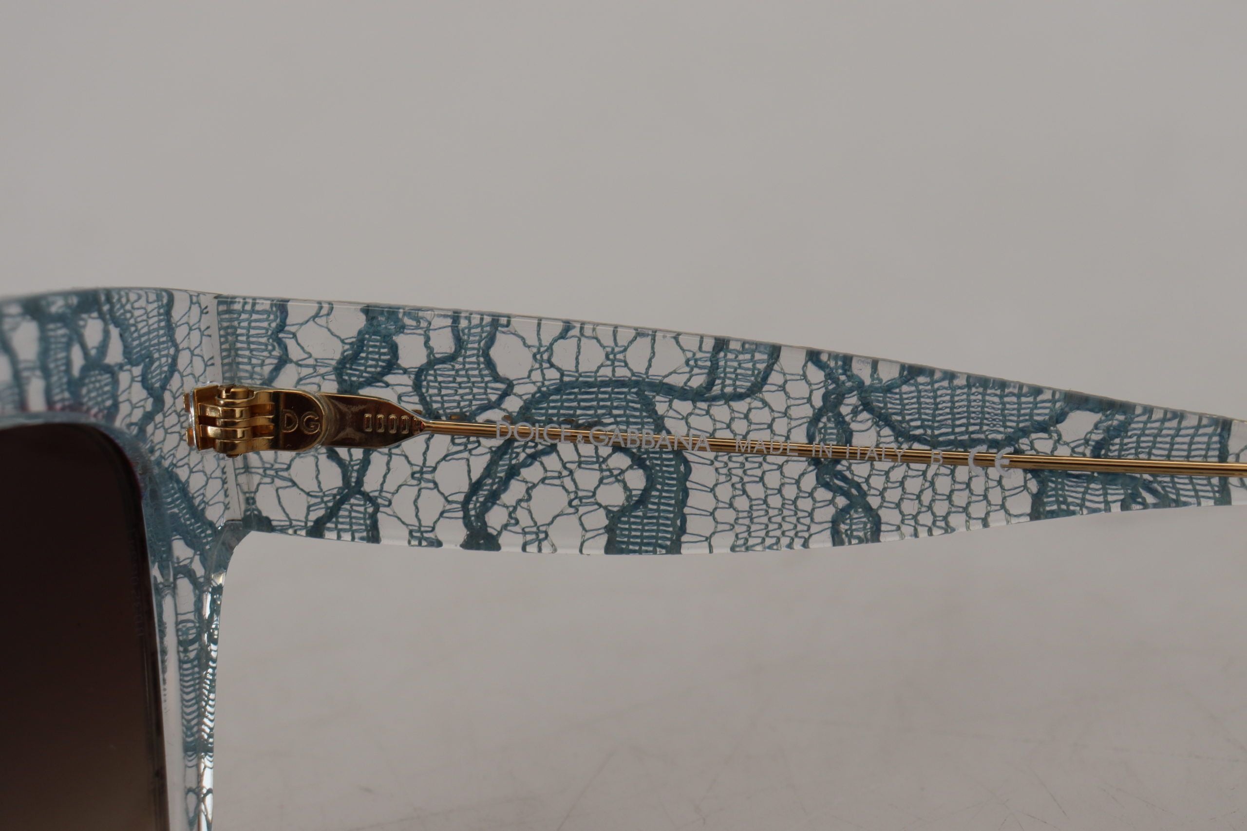 Dolce & Gabbana Blaue Spitze Acetat Kristall Schmetterling DG4231 Sonnenbrille