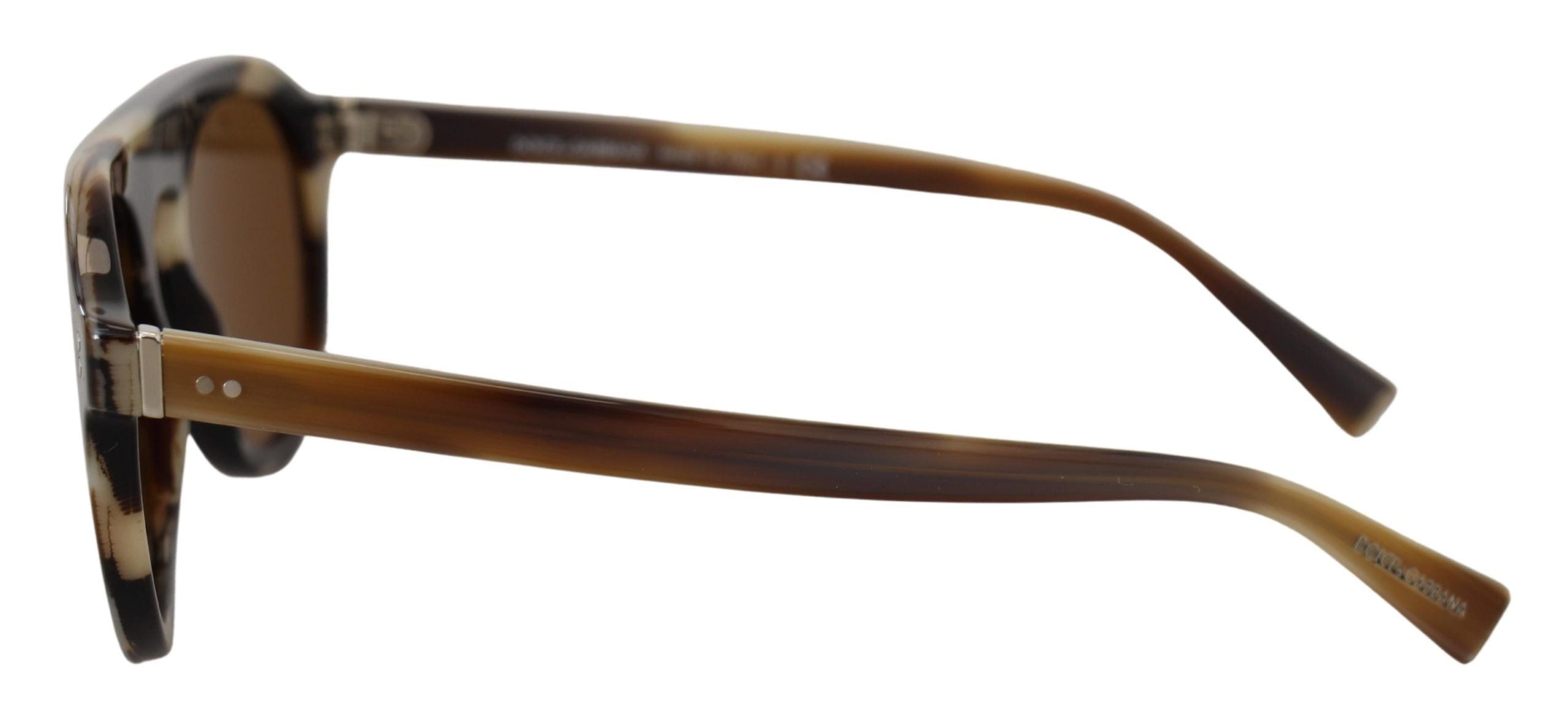 Dolce &amp; Gabbana Oval Full-Rim Glasses in Brown Tortoiseshell DG4306 Sunglasses