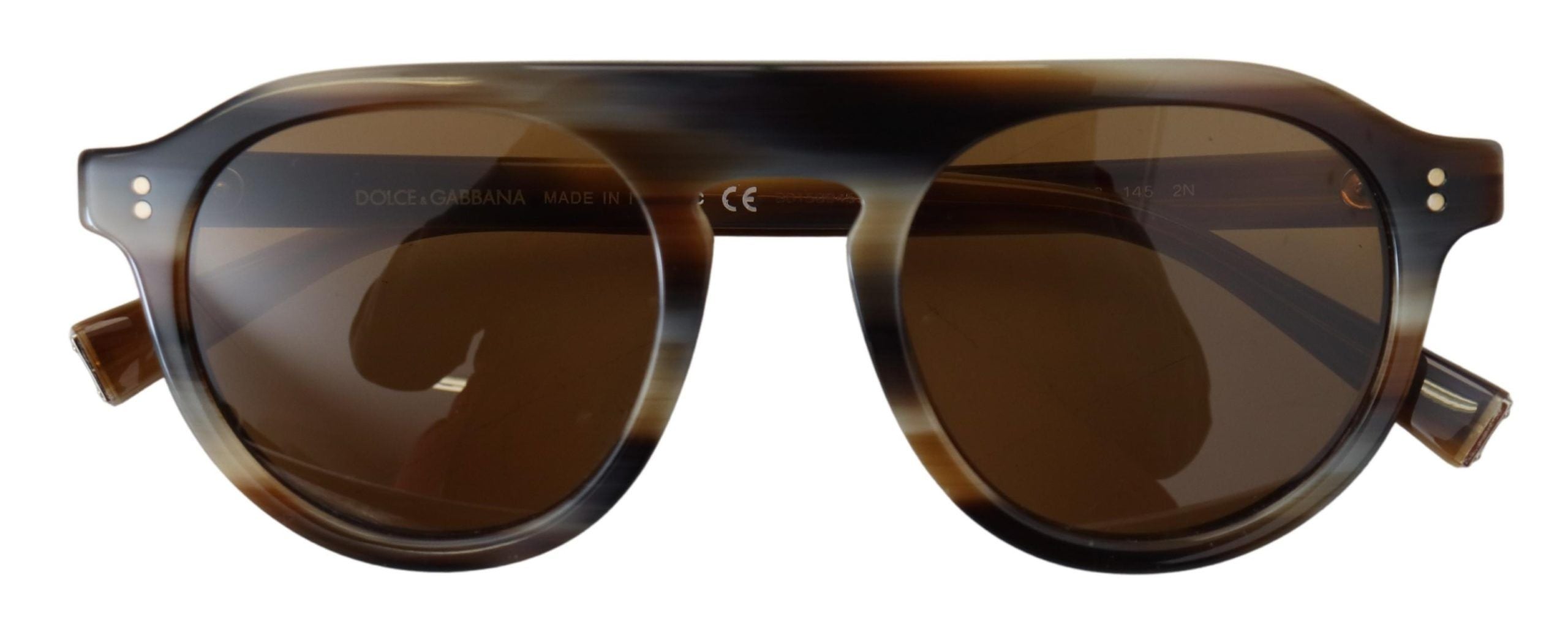 Dolce & Gabbana Ovale Vollrandbrille in brauner Schildpattfarbe DG4306 Sonnenbrille