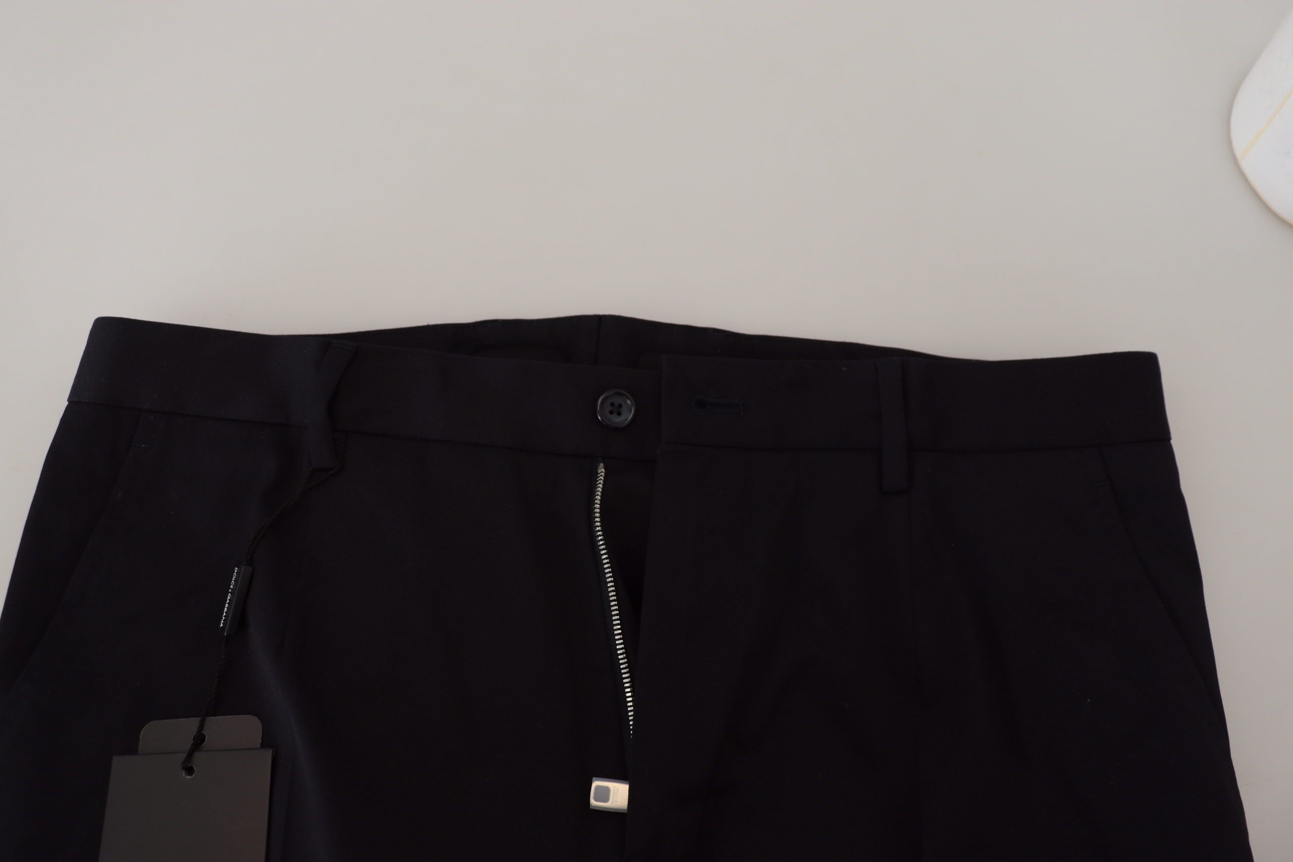 Dolce &amp; Gabbana Blue Slim Fit Stretch Cotton Chinos Trousers