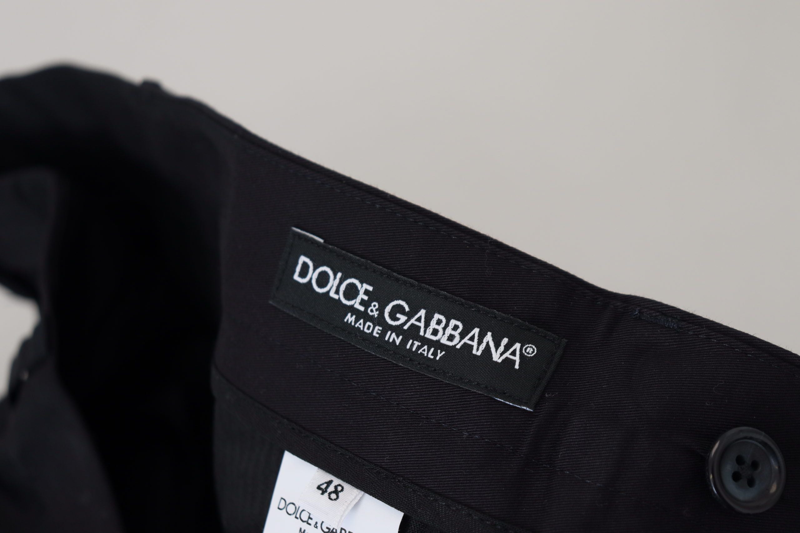 Dolce &amp; Gabbana Blue Slim Fit Stretch Cotton Chinos Trousers