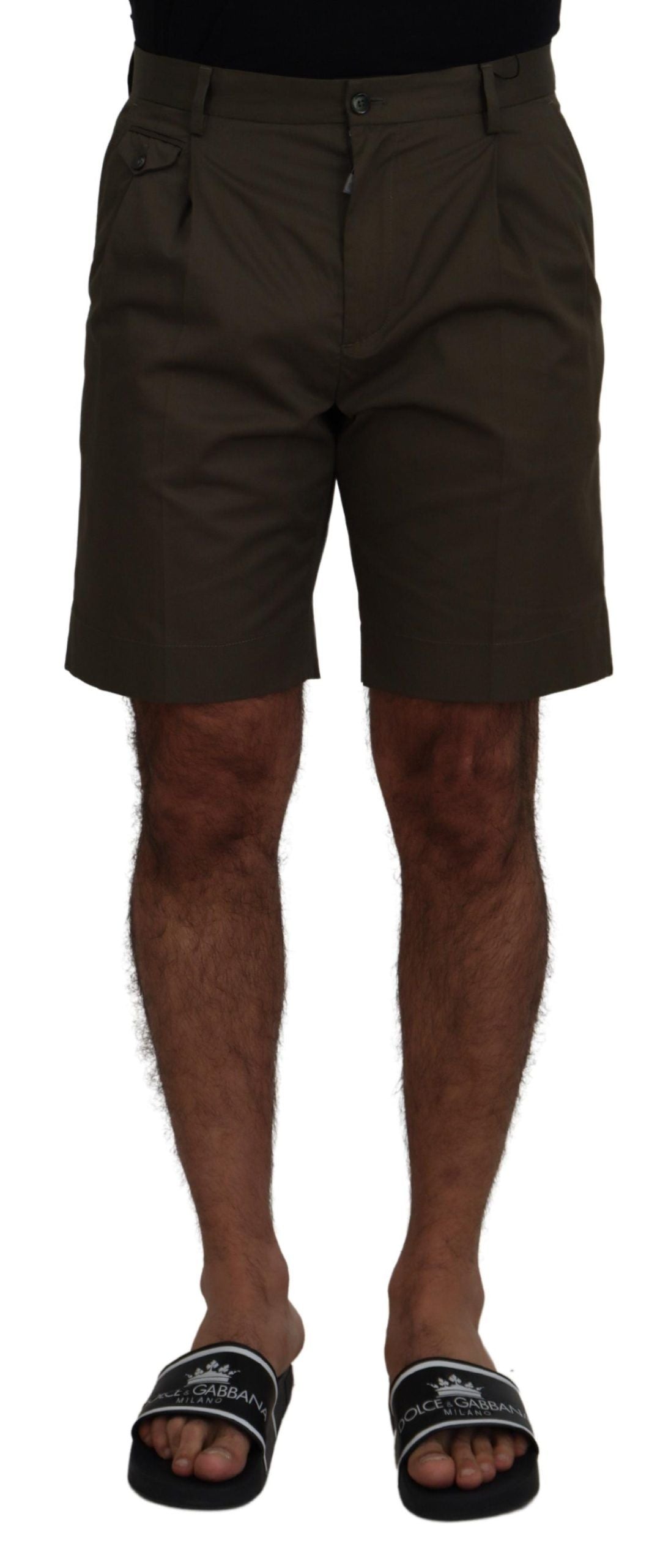Dolce & Gabbana Grüne Chinos Baumwolle Casual Shorts