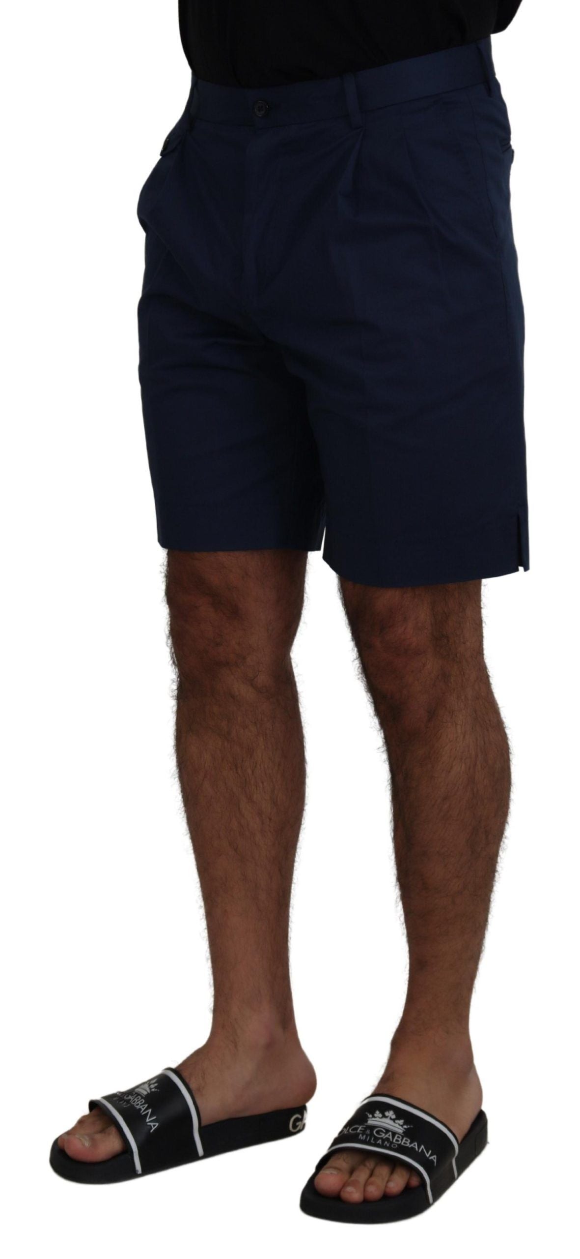 Dolce & Gabbana Blaue Chinos Baumwolle Stretch Casual Shorts