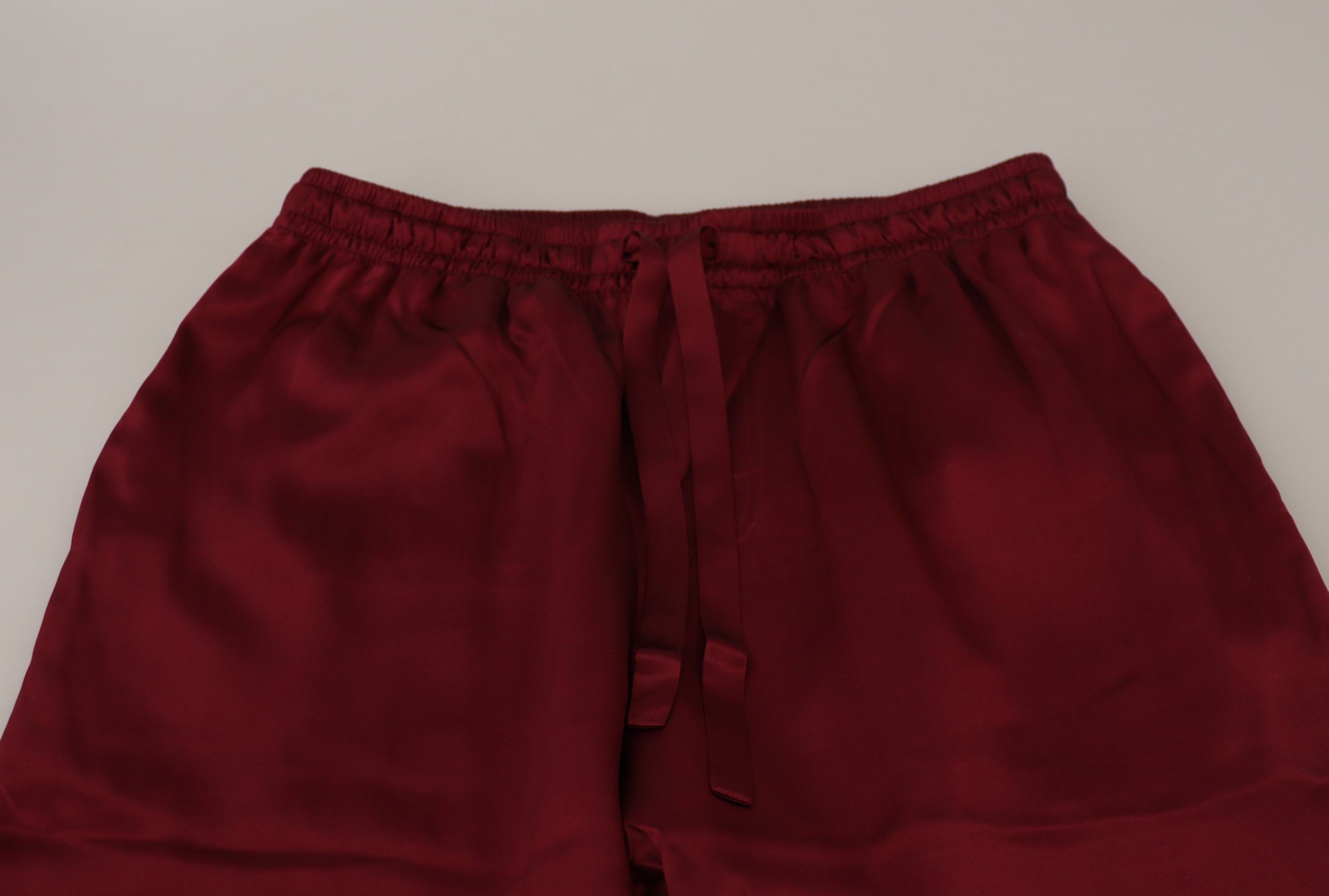 Dolce &amp; Gabbana Burgundy Silk DG Sleep Lounge Pants