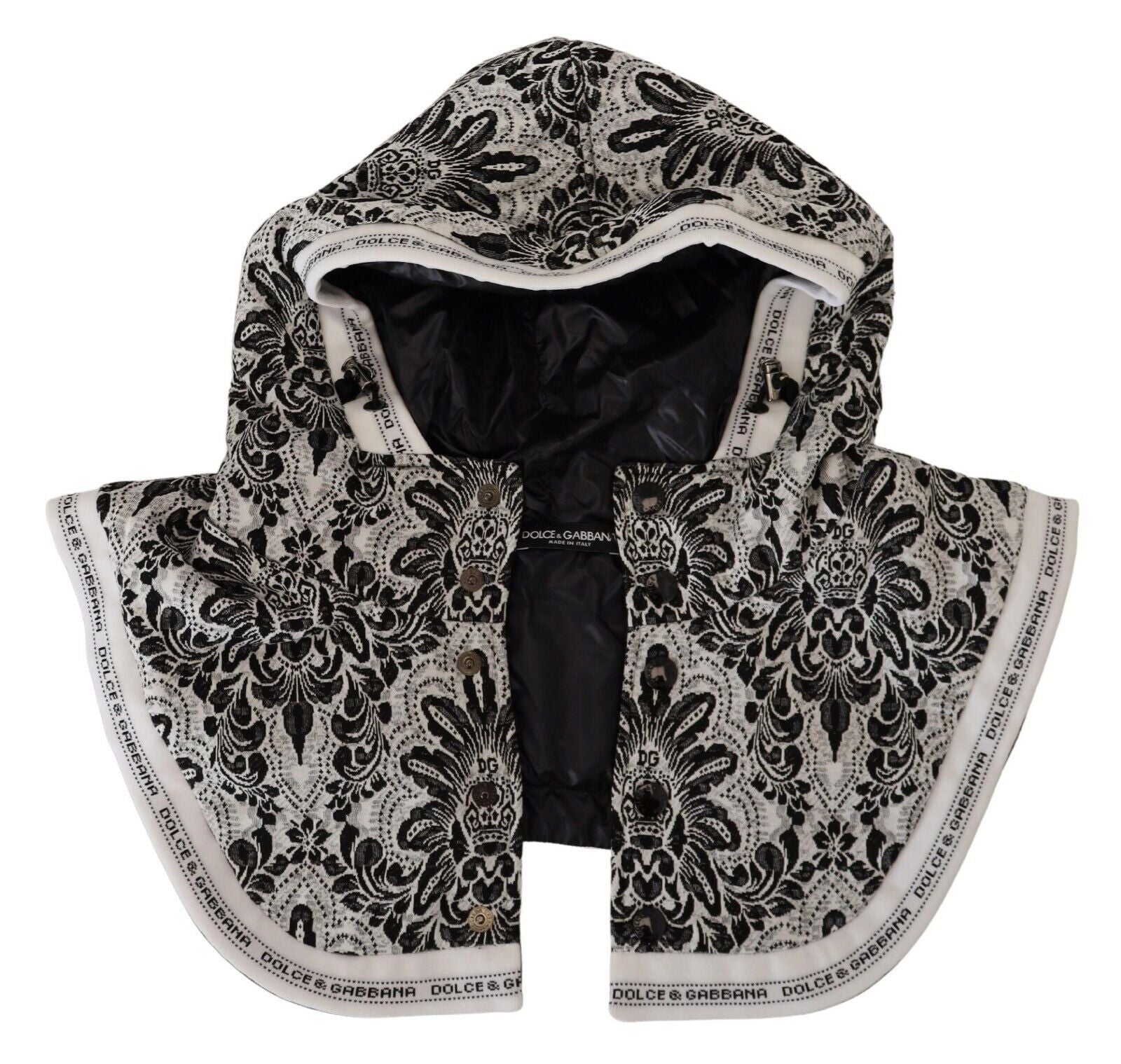 Dolce &amp; Gabbana White Floral Whole Head Wrap One Size Cotton Hat