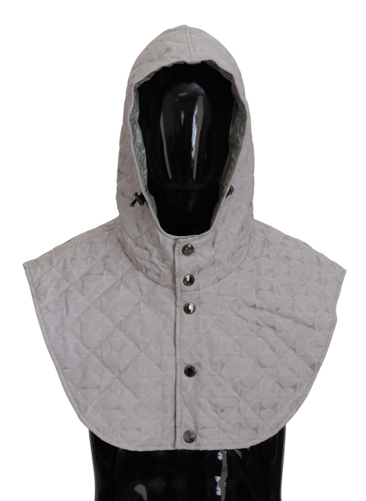 Dolce &amp; Gabbana White Quilted Whole Head Wrap One Size Nylon Hat