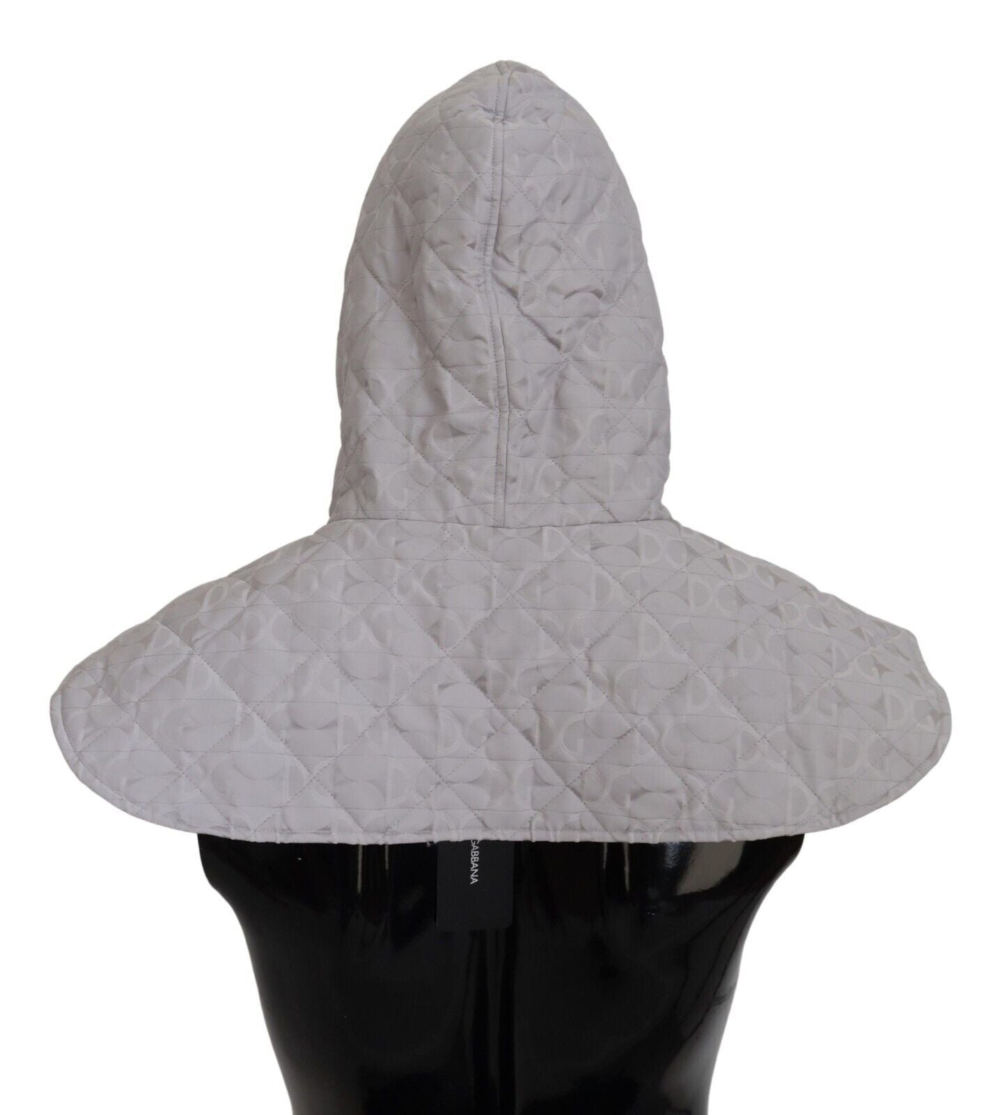 Dolce &amp; Gabbana White Quilted Whole Head Wrap One Size Nylon Hat