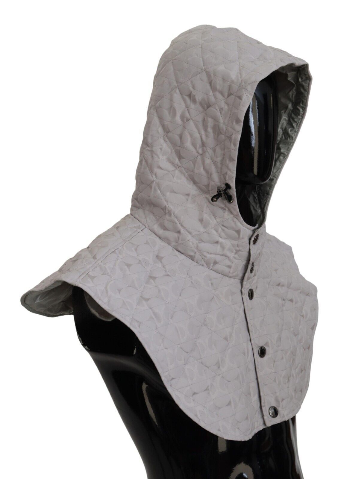 Dolce &amp; Gabbana White Quilted Whole Head Wrap One Size Nylon Hat