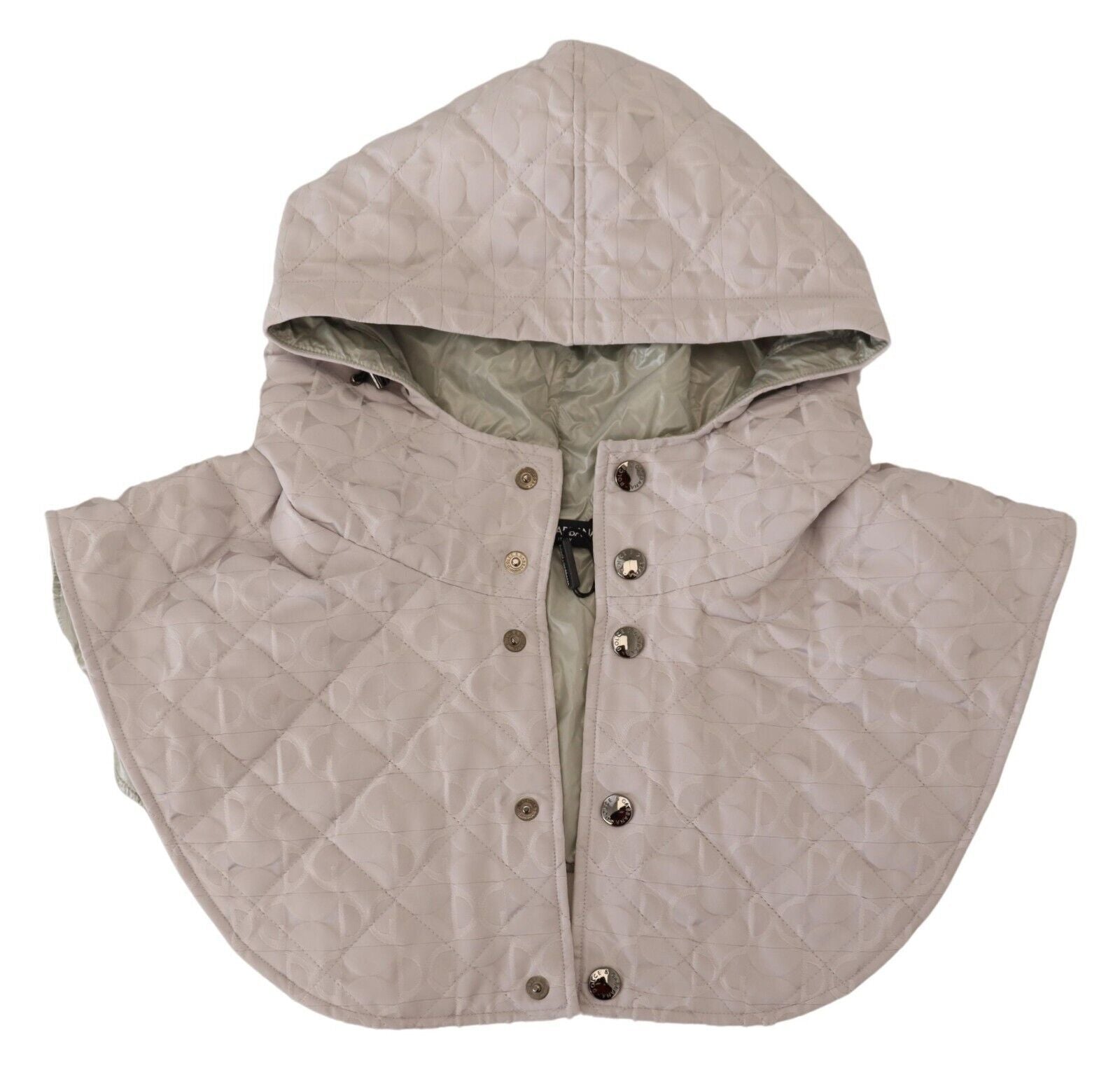 Dolce &amp; Gabbana White Quilted Whole Head Wrap One Size Nylon Hat