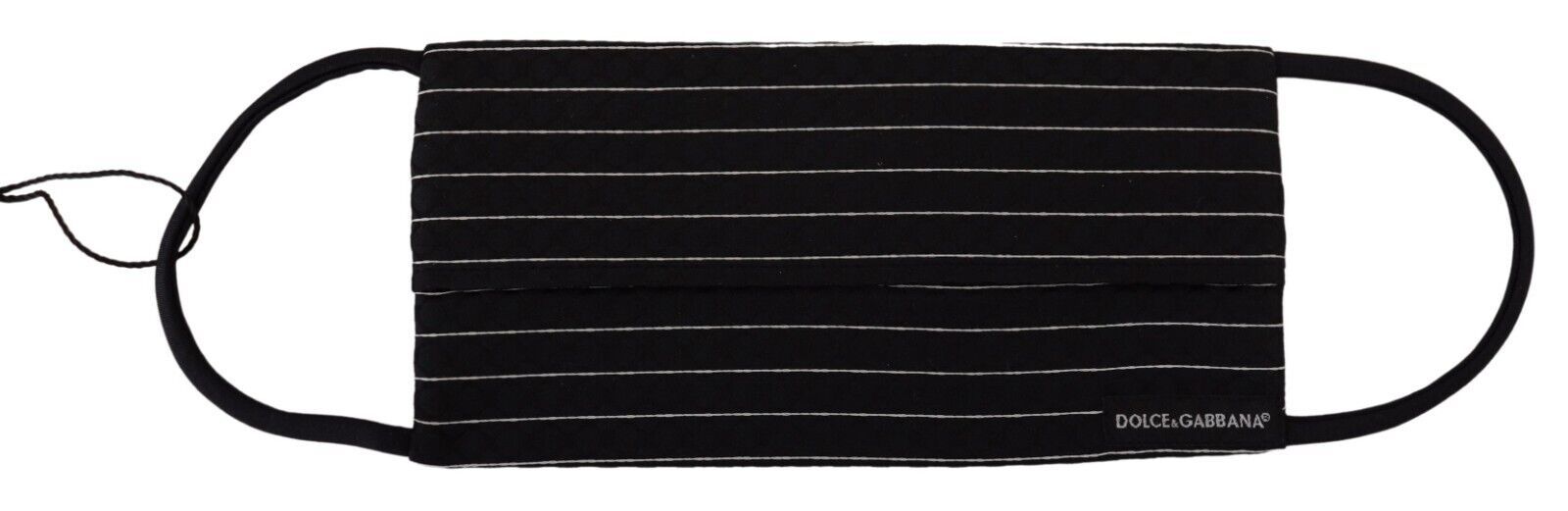 Dolce &amp; Gabbana Siyah Beyaz Çizgili Lastikli Kulak Bandı Tek Beden Yüz Maskesi