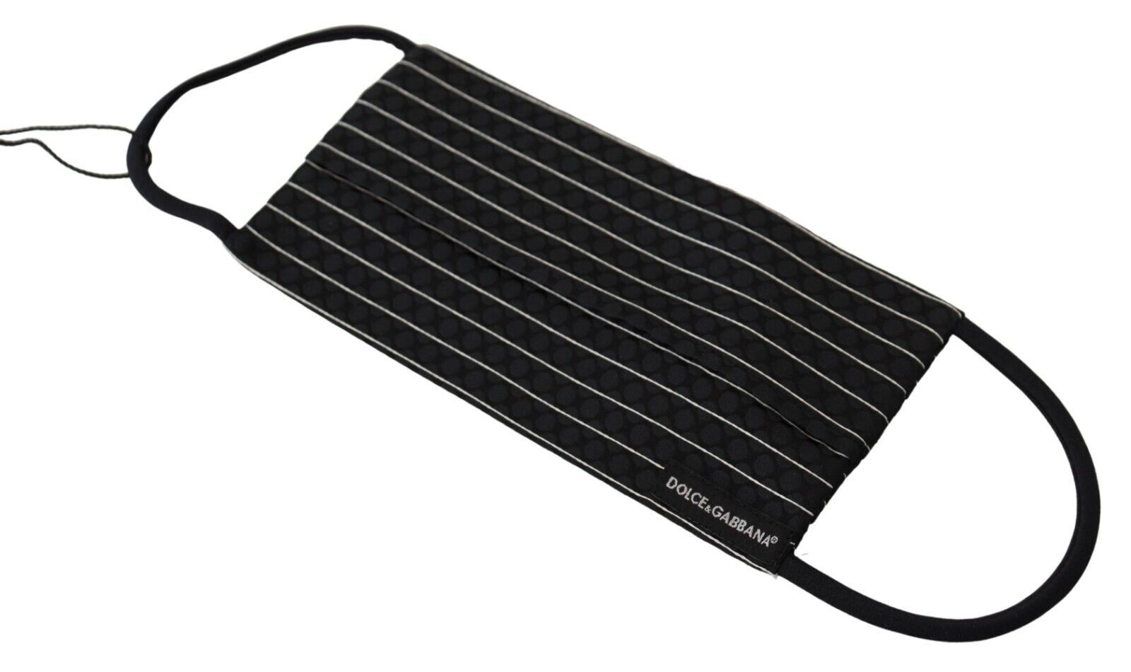 Dolce &amp; Gabbana Siyah Beyaz Çizgili Lastikli Kulak Bandı Tek Beden Yüz Maskesi