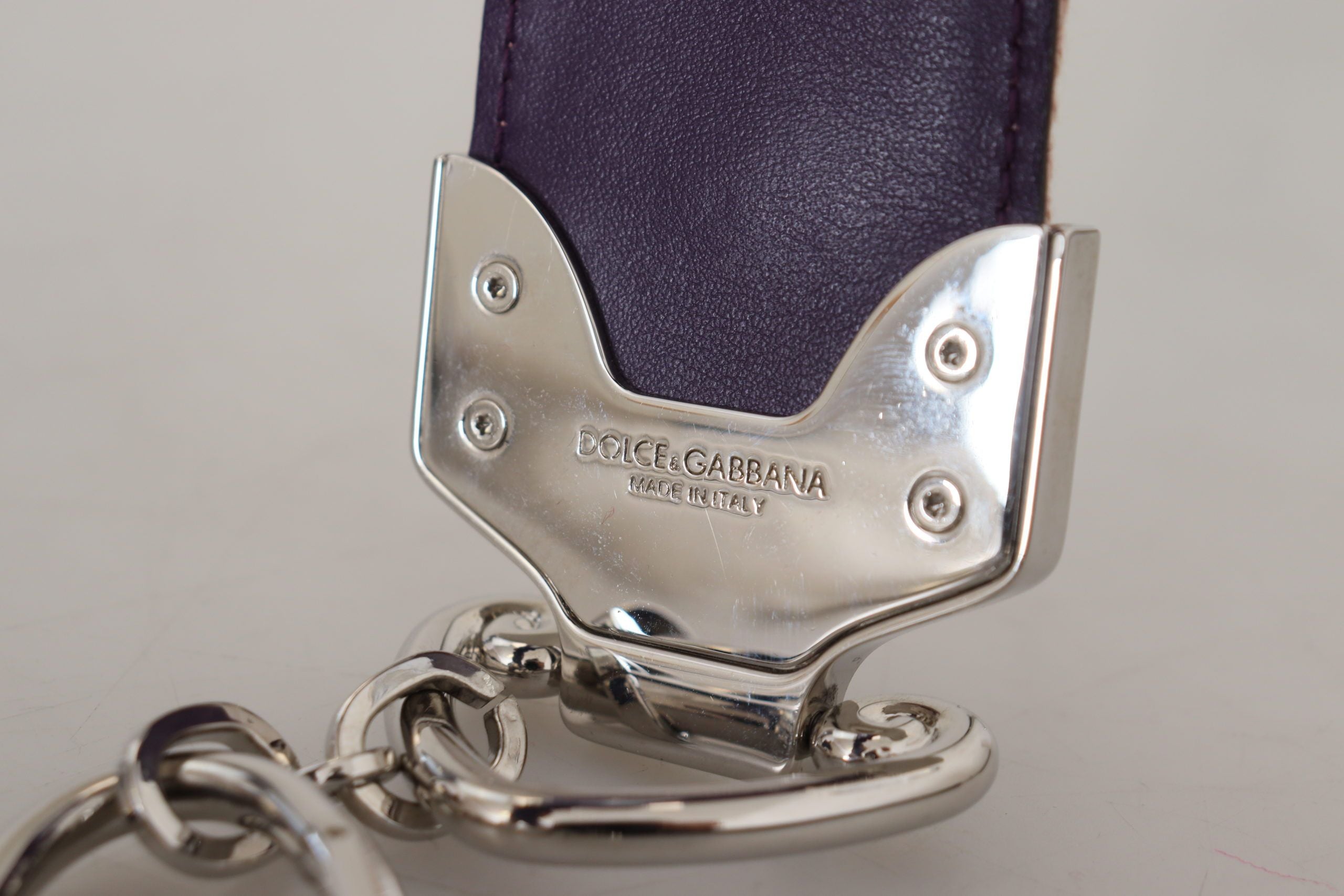 Dolce &amp; Gabbana multicolor floral appliqués metal shoulder strap