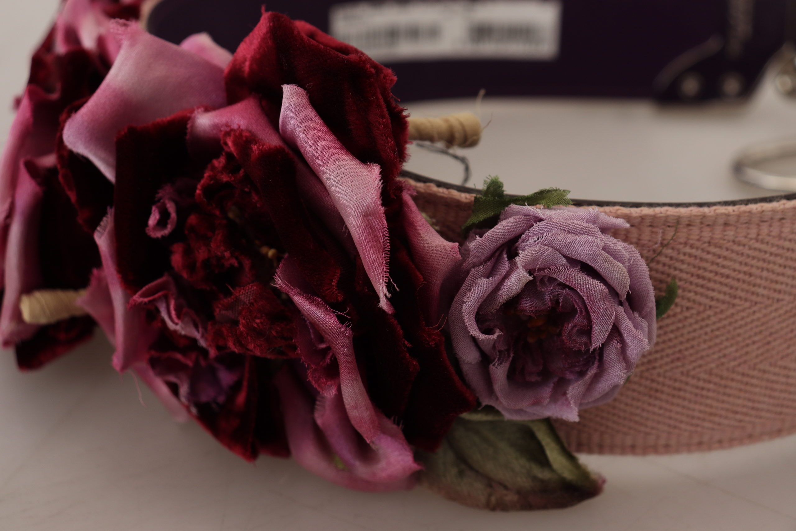 Dolce &amp; Gabbana multicolor floral appliqués metal shoulder strap