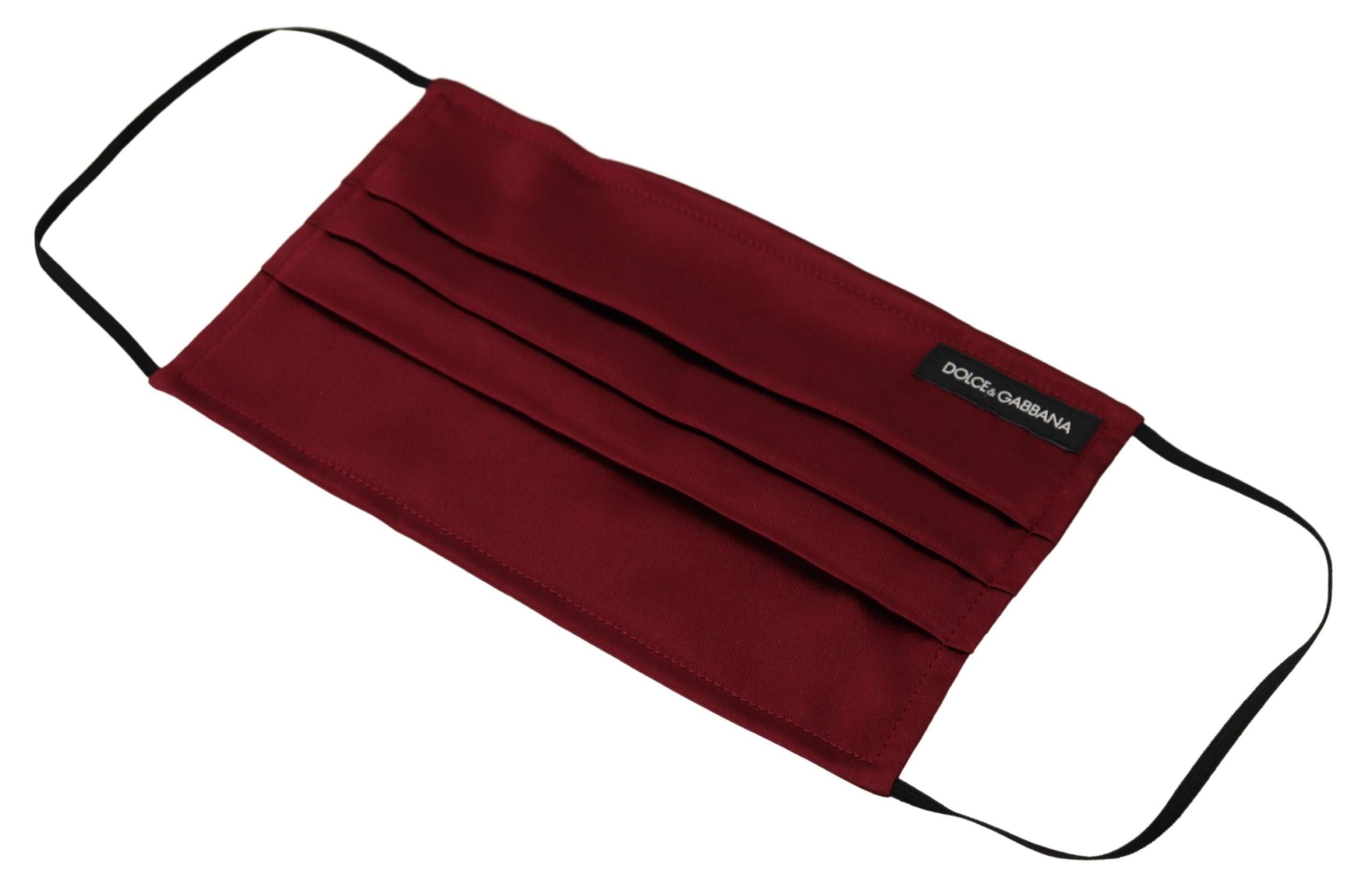 Dolce &amp; Gabbana kestane rengi ipek pileli elastik kulak halkalı tek beden yüz maskesi