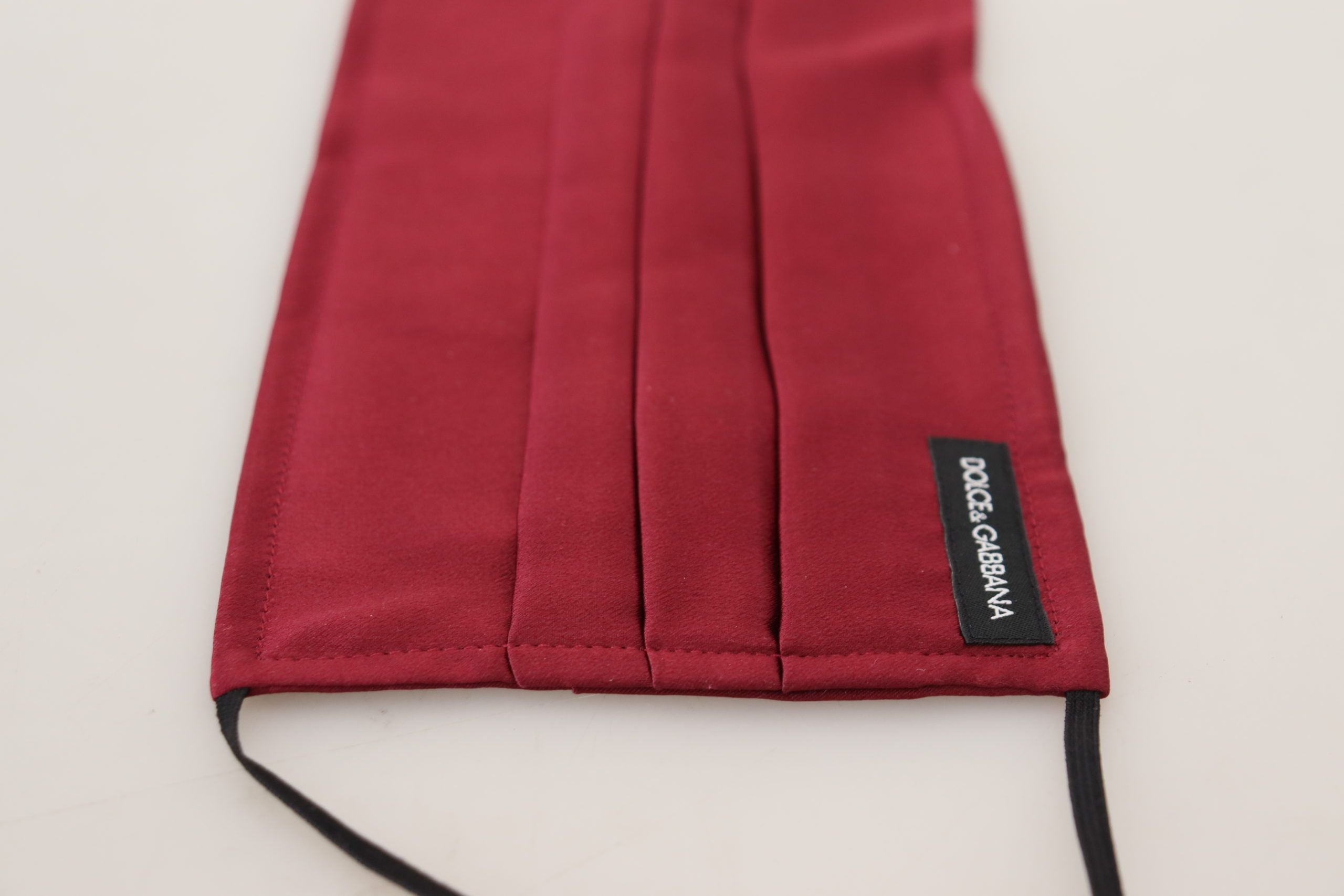 Dolce &amp; Gabbana kestane rengi ipek pileli elastik kulak halkalı tek beden yüz maskesi