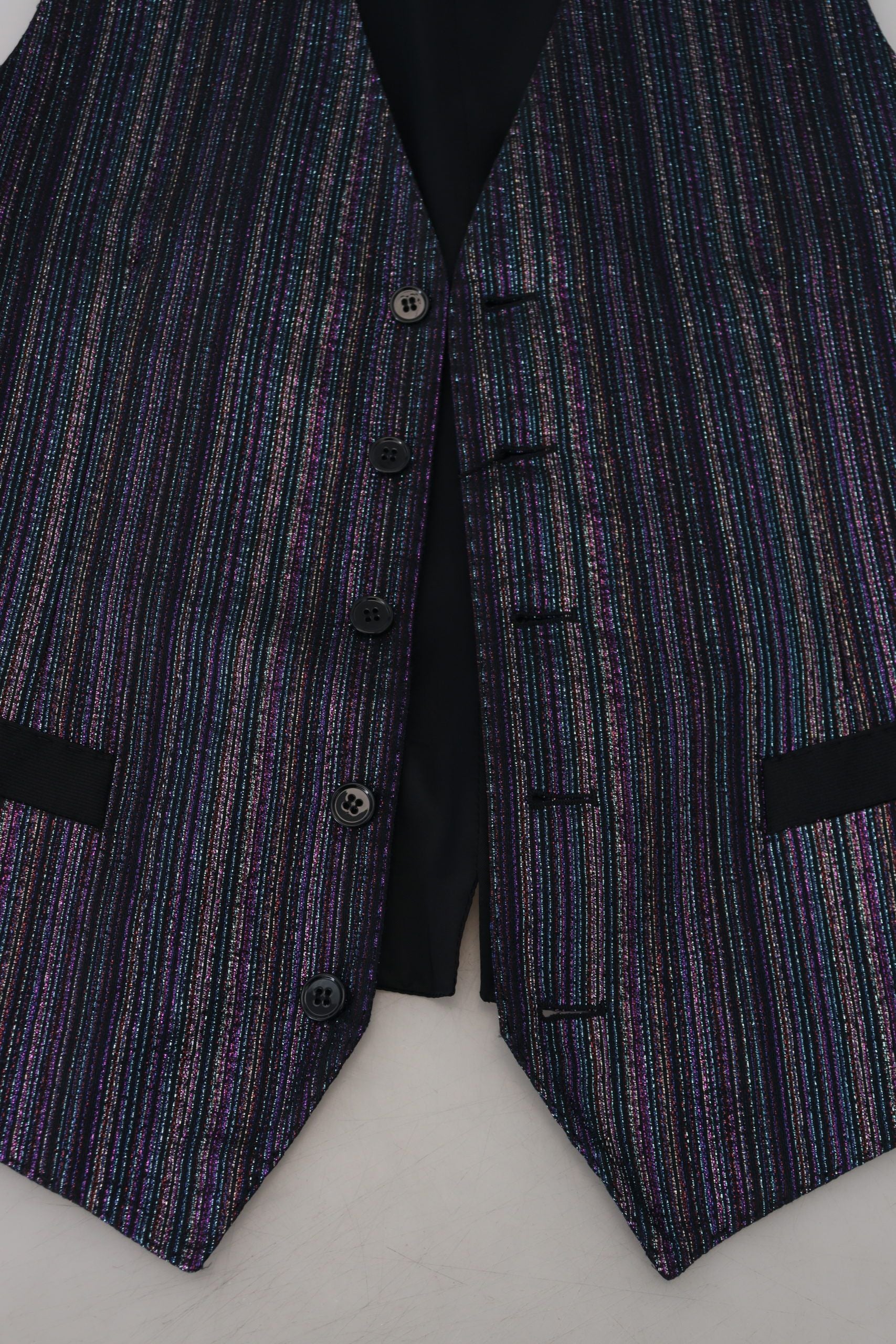 Dolce & Gabbana Multicolor Polyester Weste Kleid Formelle Weste