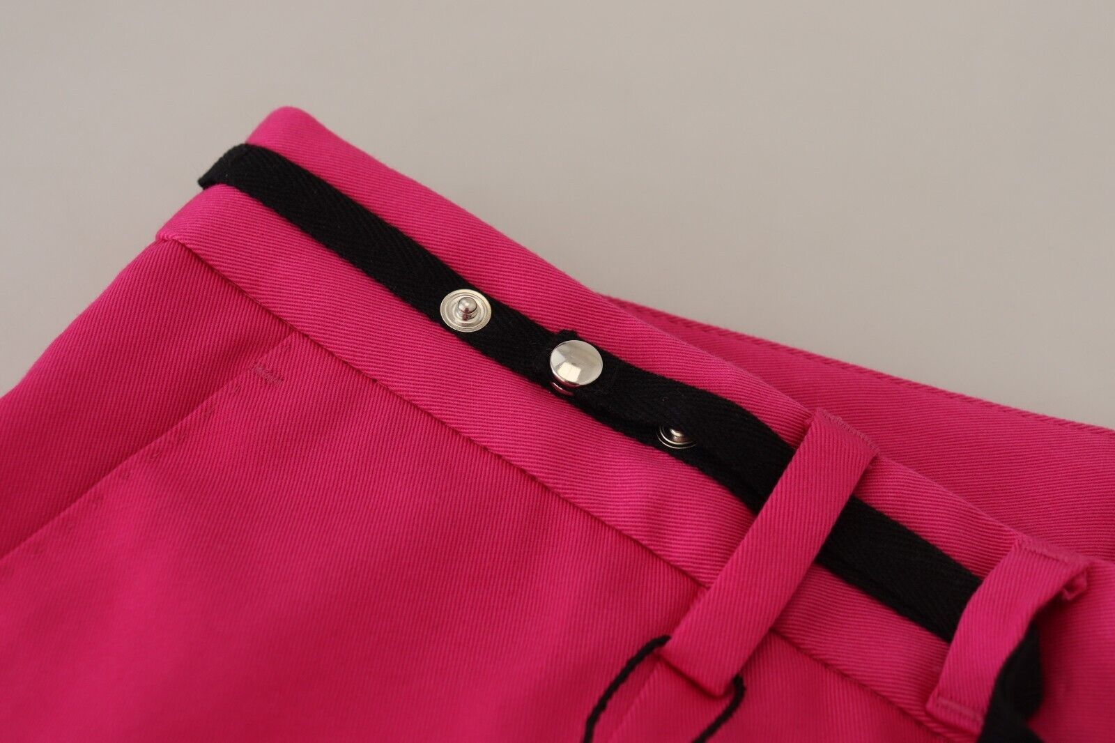 Dolce &amp; Gabbana Pink Zipper Buckle Waist Trousers Pants