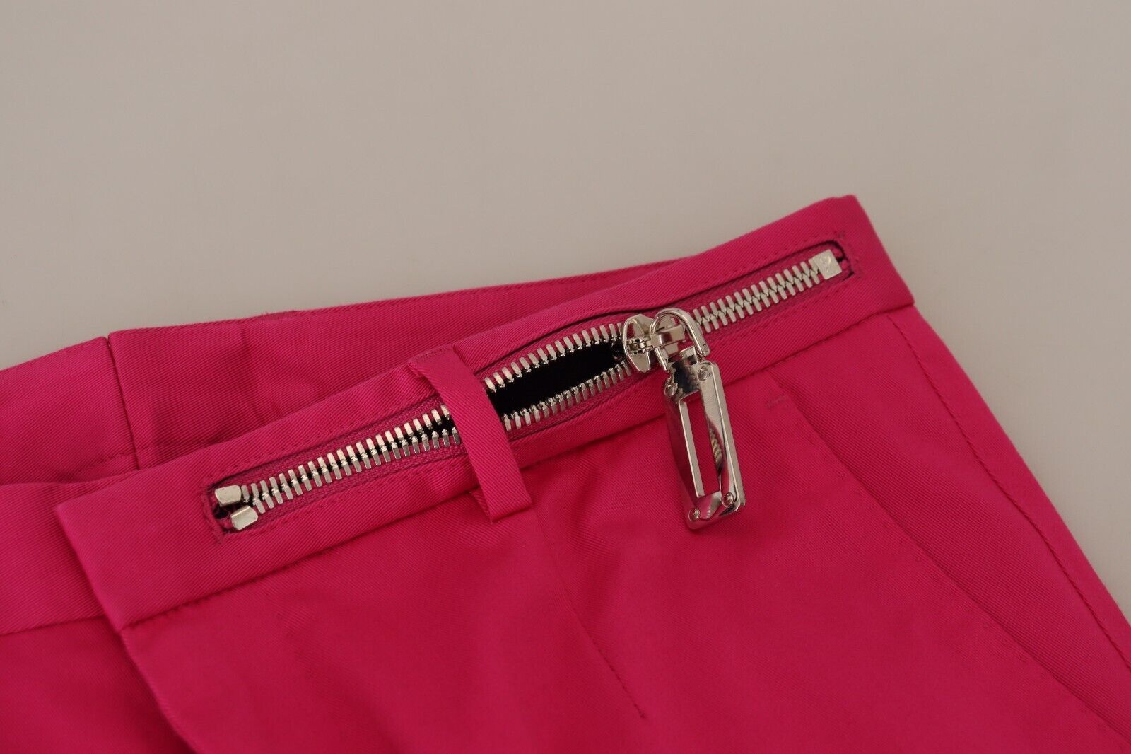 Dolce &amp; Gabbana Pink Zipper Buckle Waist Trousers Pants