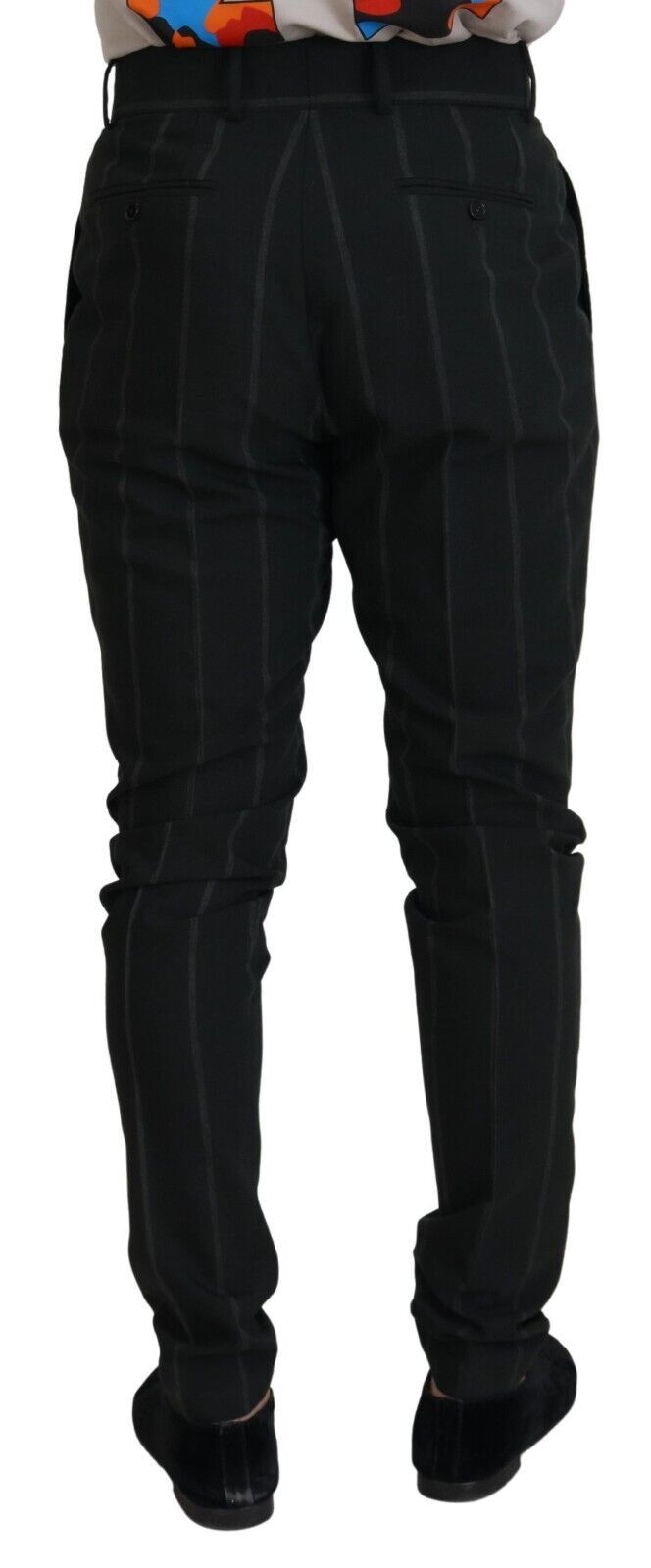 Dolce &amp; Gabbana Black Striped Men's Cotton Trousers