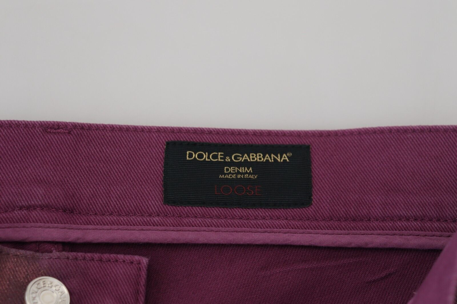 Dolce &amp; Gabbana Magenta Cotton Men Casual Harness Denim Jeans