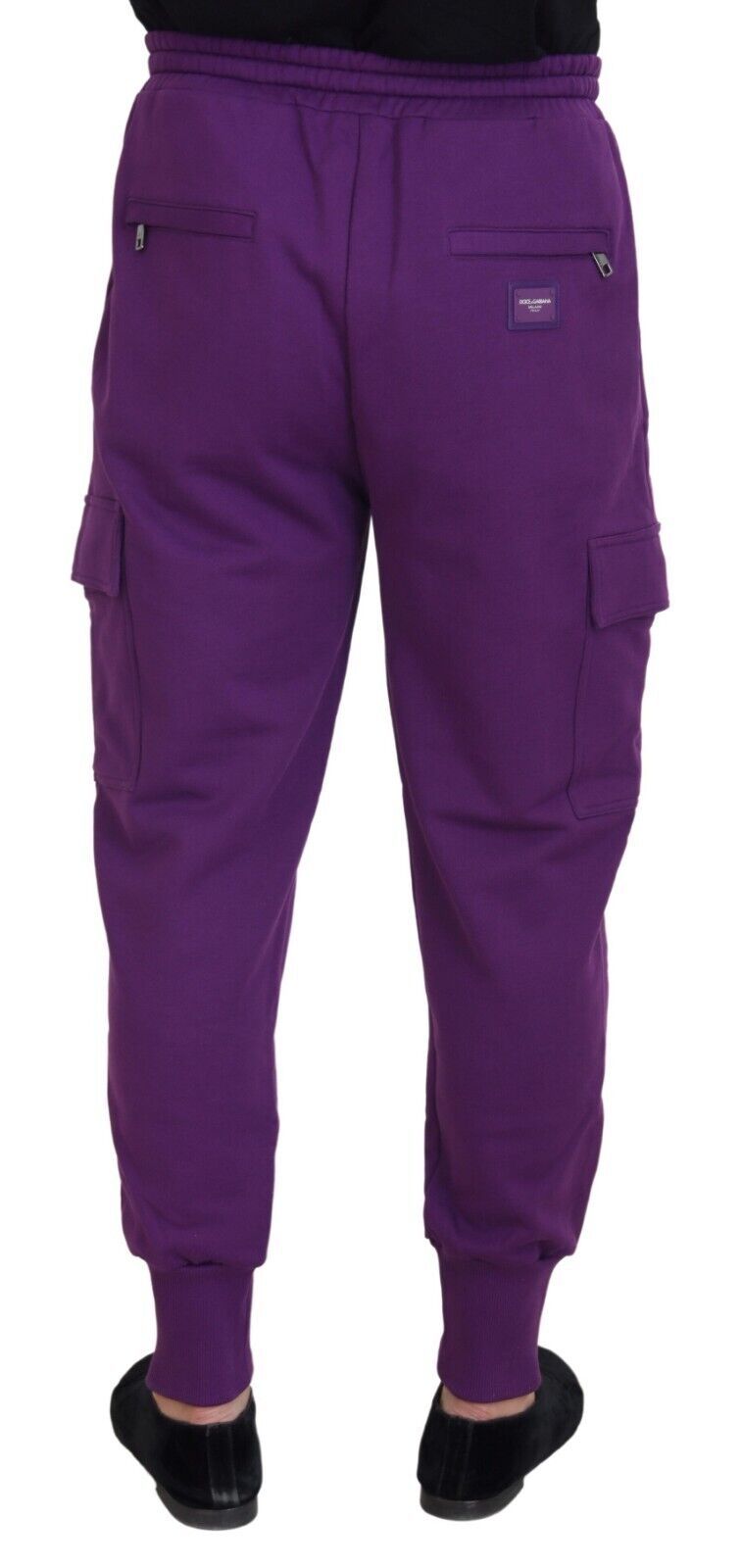 Dolce &amp; Gabbana Purple Cotton Cargo Sweatpants