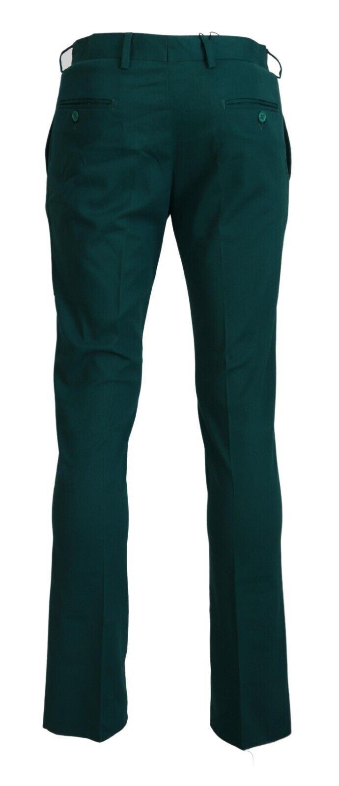 BENCIVENGA Green Straight Fit Men's Formal Pants Trousers