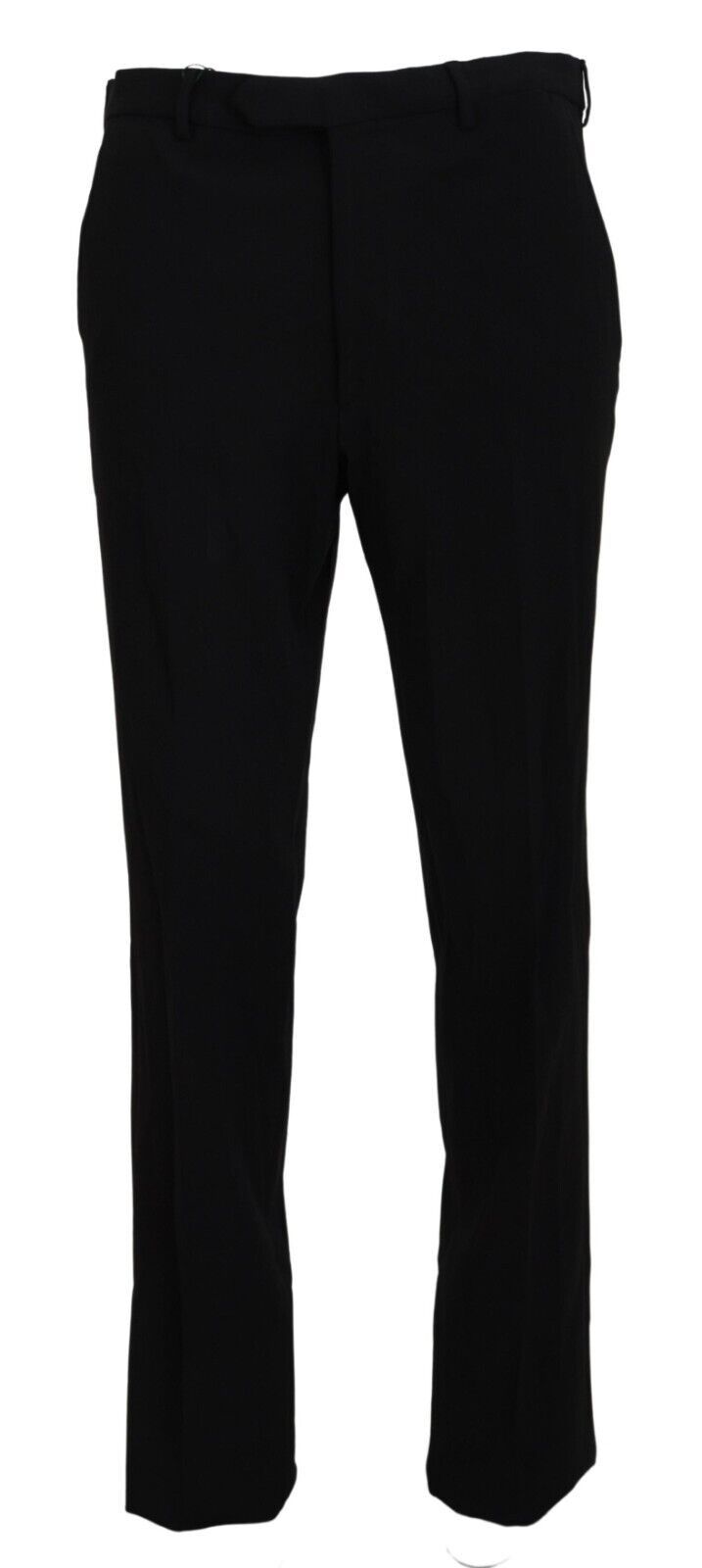BENCIVENGA Black Straight Fit Men Formal Pants Trousers