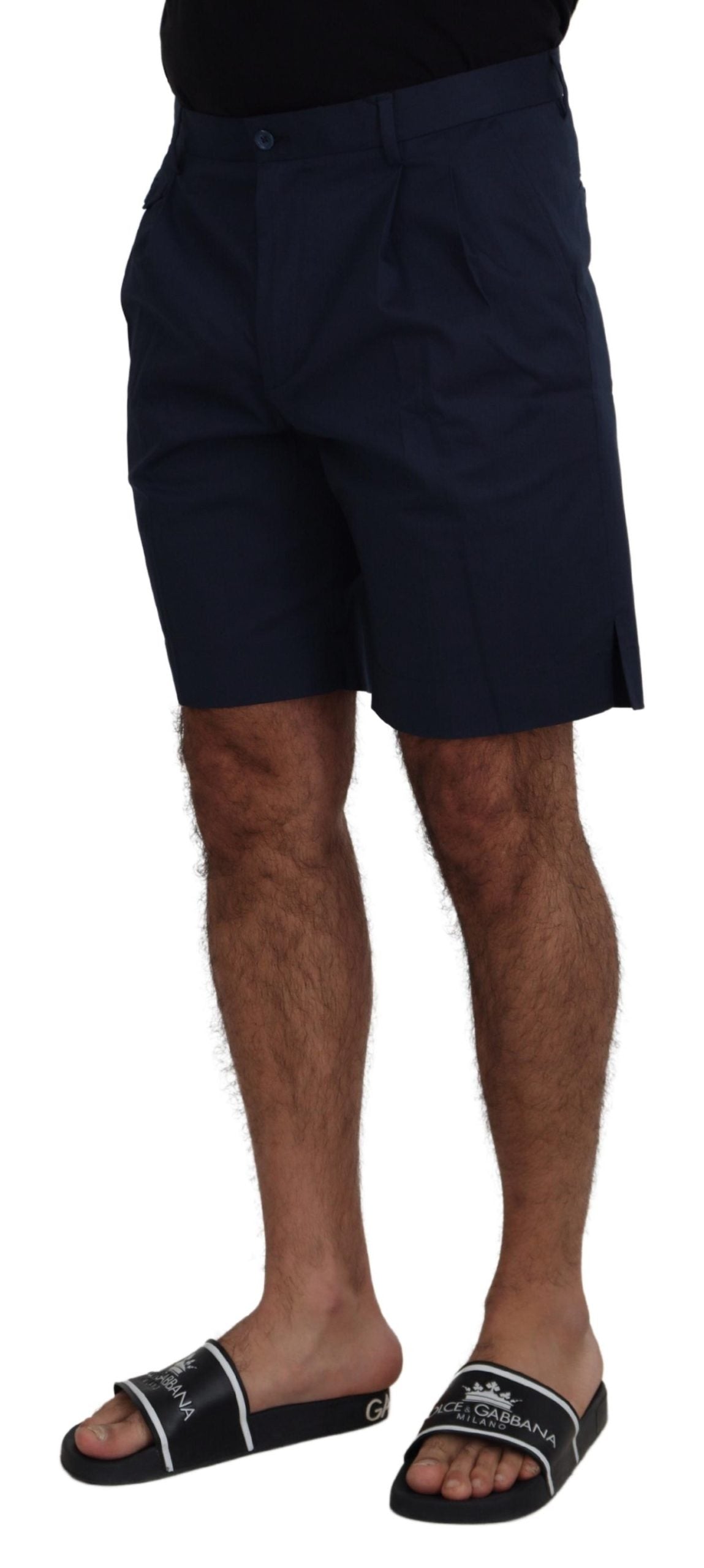 Dolce & Gabbana Blaue Chinos Baumwolle Stretch Casual Shorts