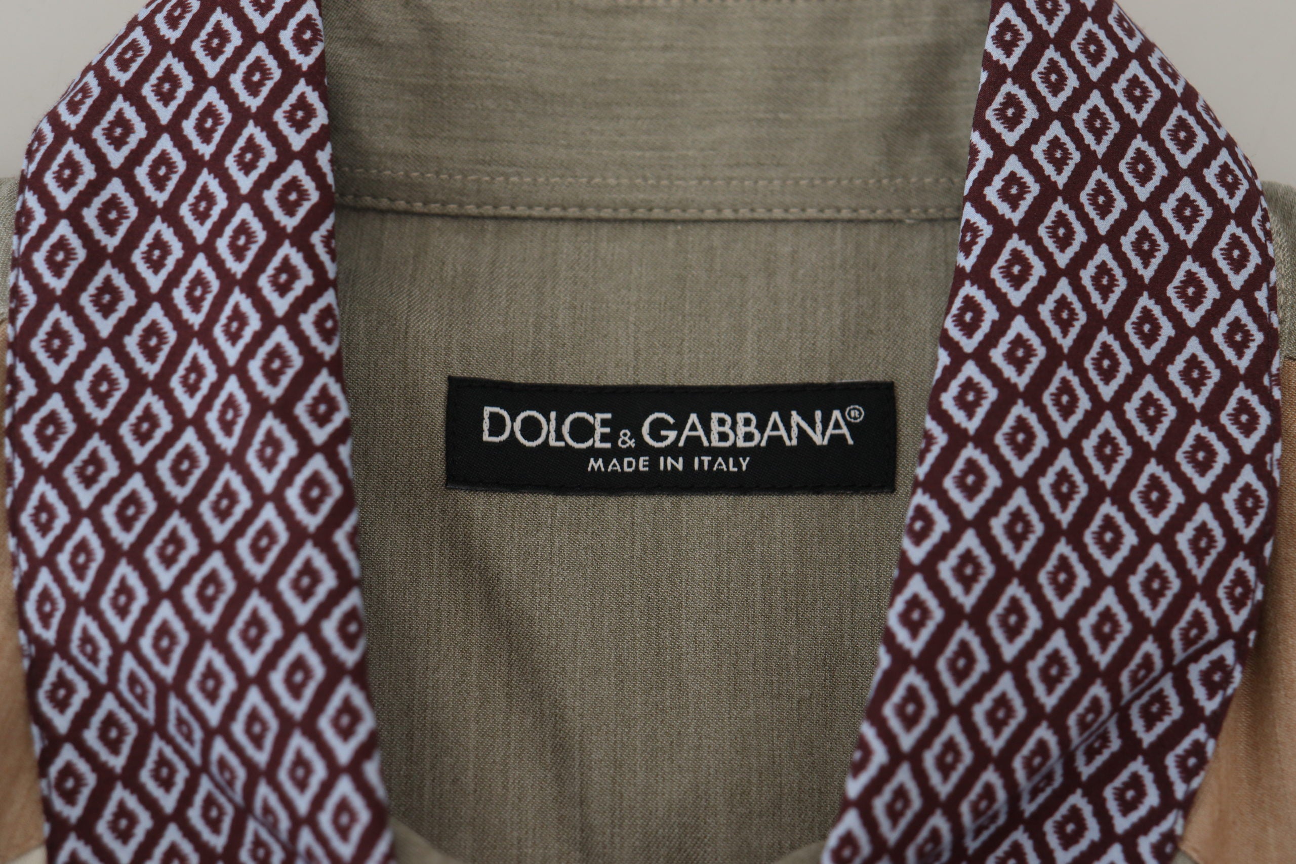 Dolce &amp; Gabbana Slim shirt in multicolored cotton patchwork
