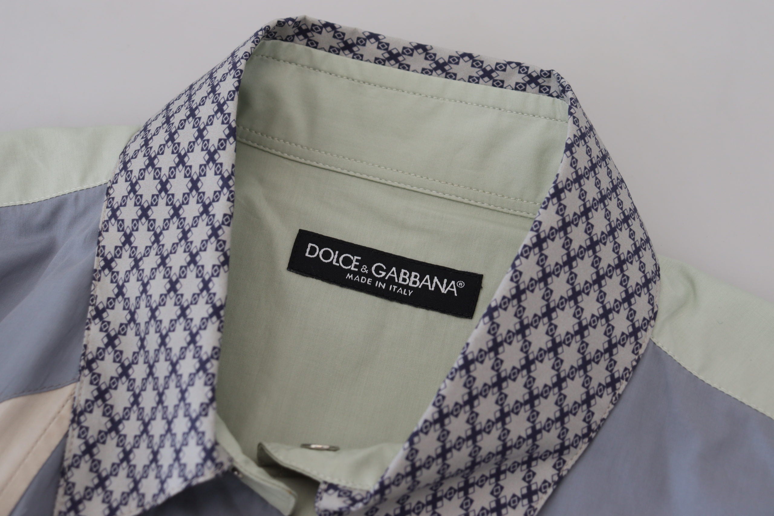 Dolce &amp; Gabbana Slim shirt in multicolored cotton patchwork